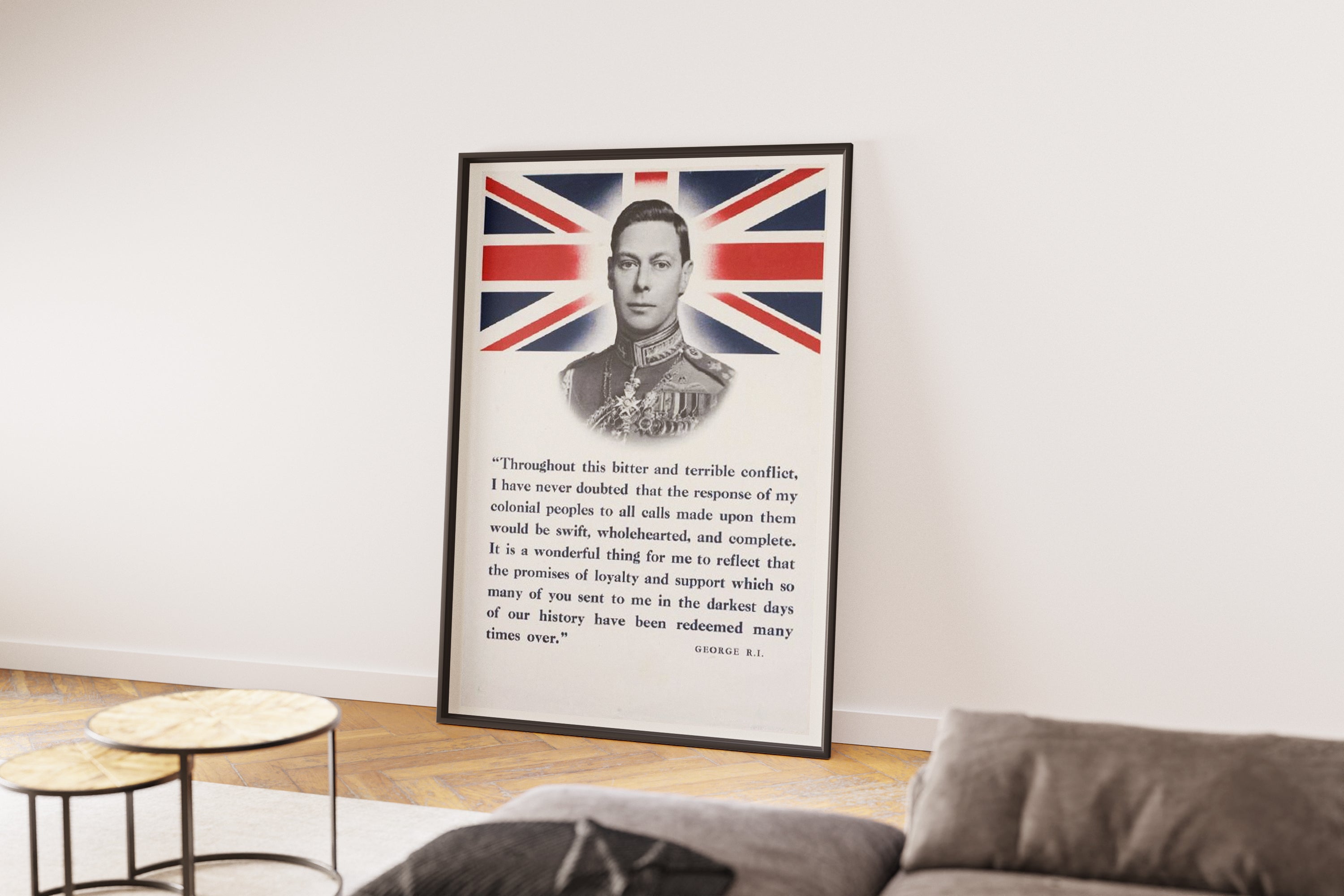 "The Kings Speech" - British WW2 Propaganda Poster TheHistoryPrint