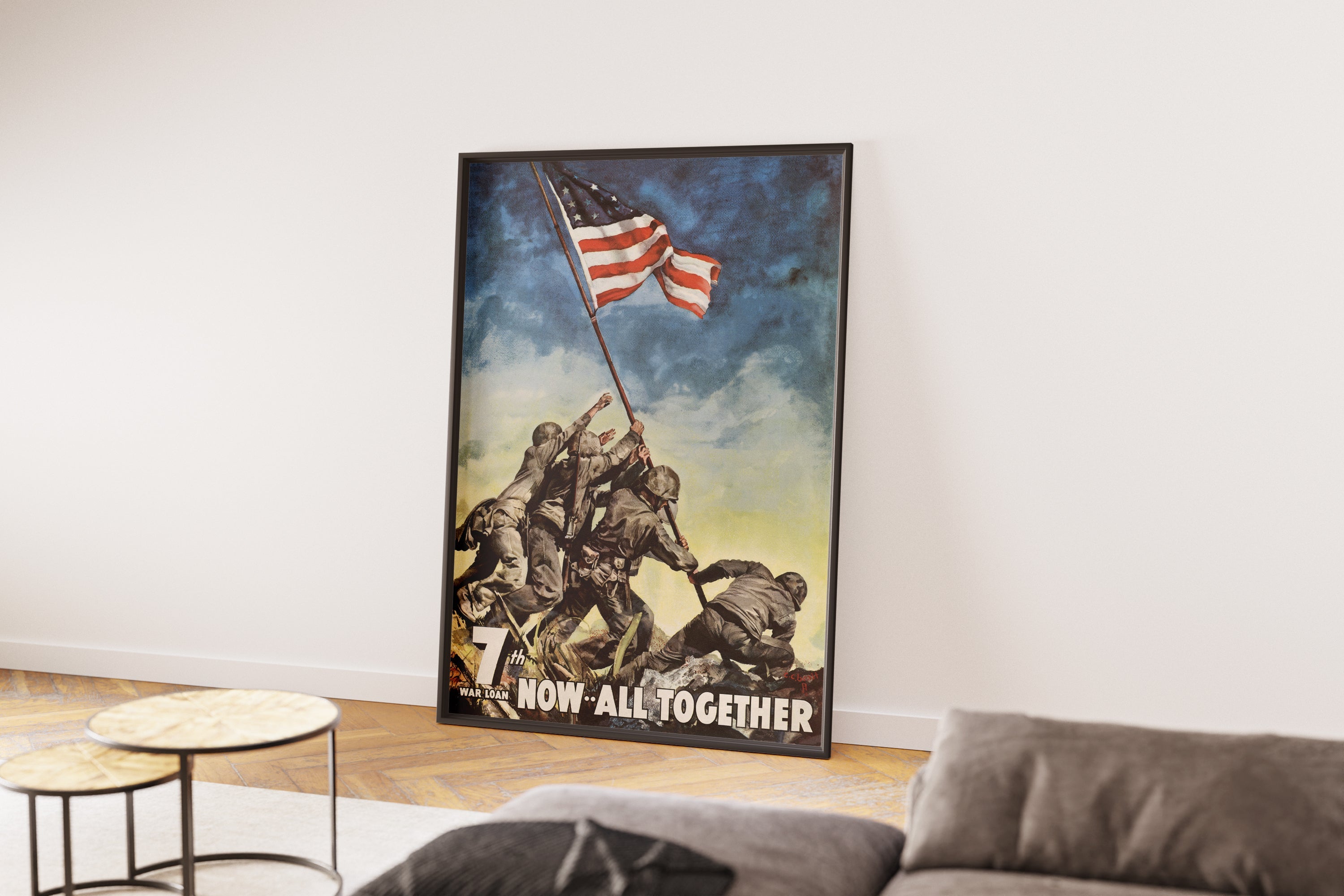 "Now All Together" - US WW2 Propaganda Poster TheHistoryPrint