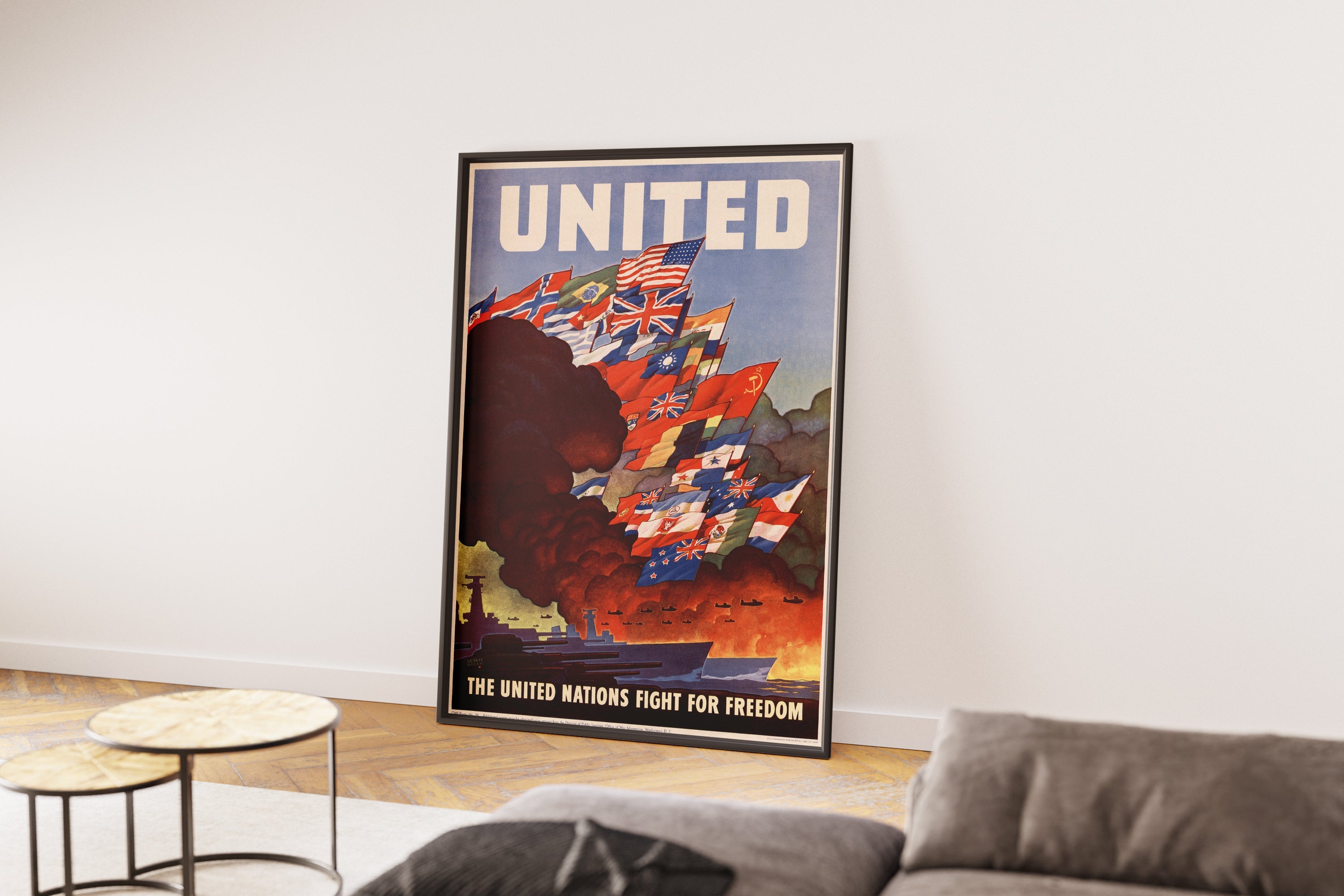 "United Nations" - Allied WW2 Propaganda Poster TheHistoryPrint