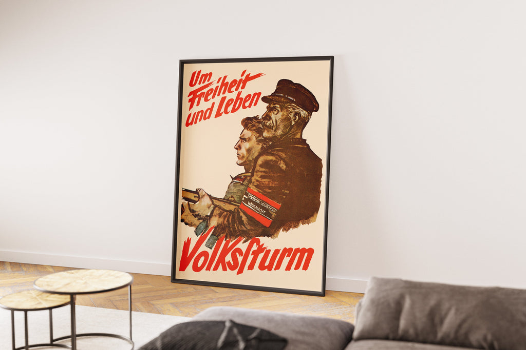 "Volkstrum" - German WW2 Propaganda Poster TheHistoryPrint