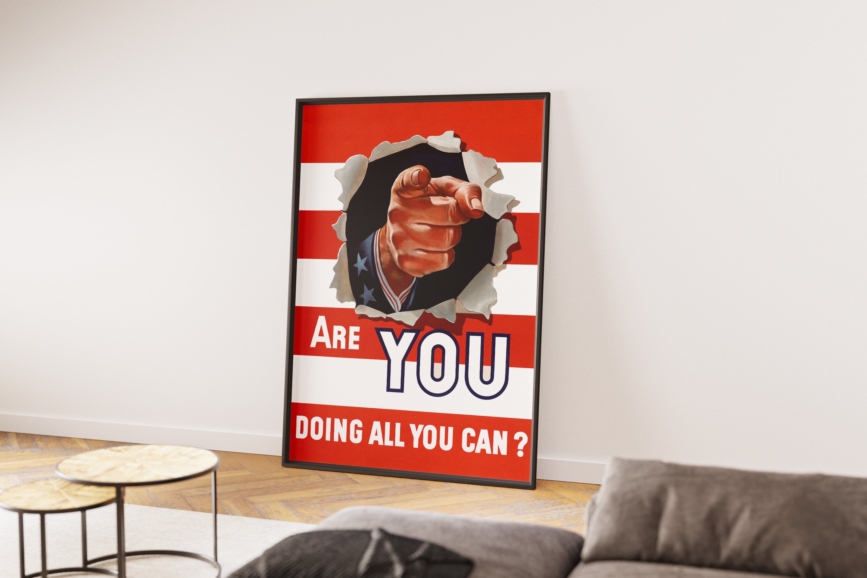 "Are you Doing all you Can" - US WW2 Propaganda Poster TheHistoryPrint
