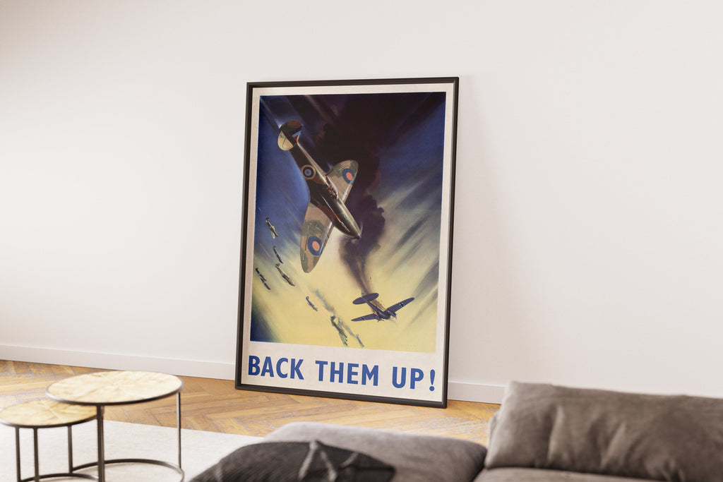"Back Them Up" - British WW2 Propaganda Poster TheHistoryPrint