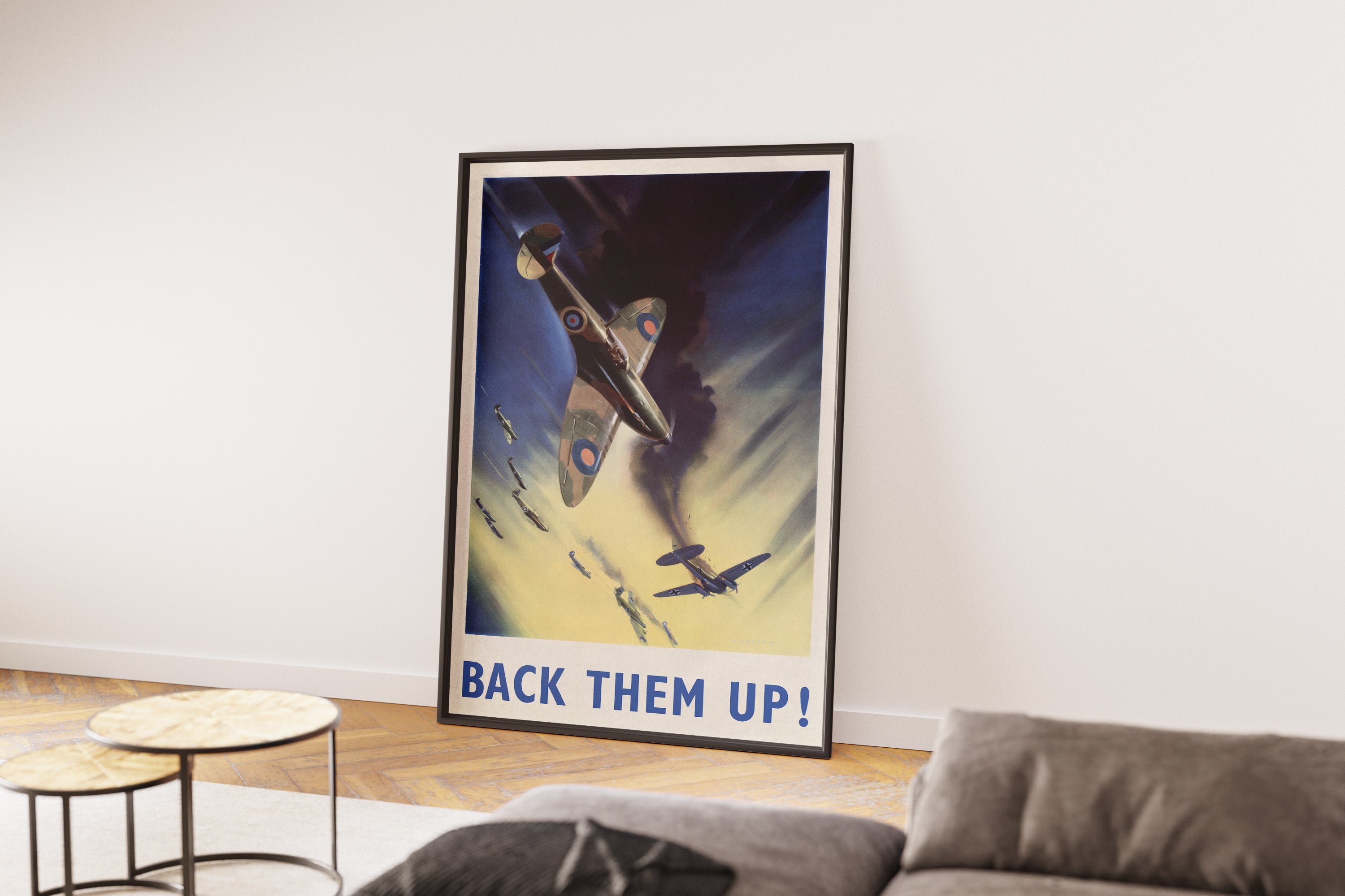 "Back Them Up" - British WW2 Propaganda Poster TheHistoryPrint