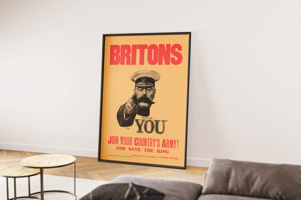 "Britons Want You" - British WW2 Propaganda Poster TheHistoryPrint