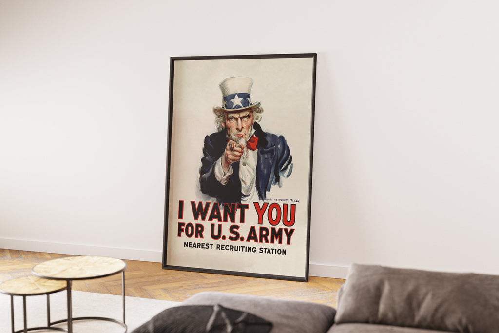 "I Want You" - US WW2 Propaganda Poster TheHistoryPrint