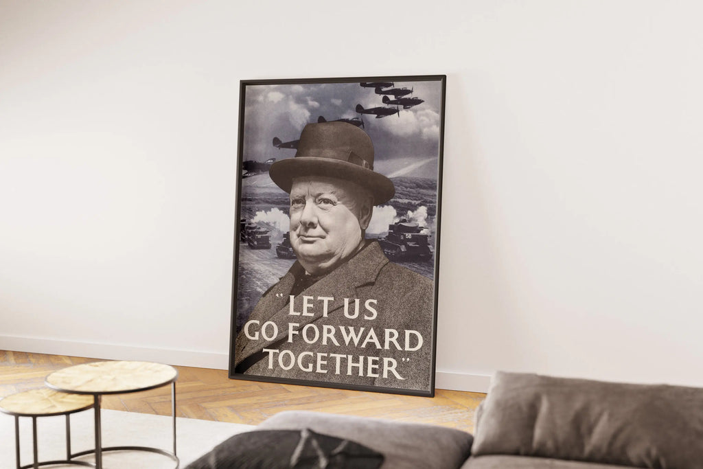 "Let us go Forward Together" - British WW2 Propaganda Poster TheHistoryPrint