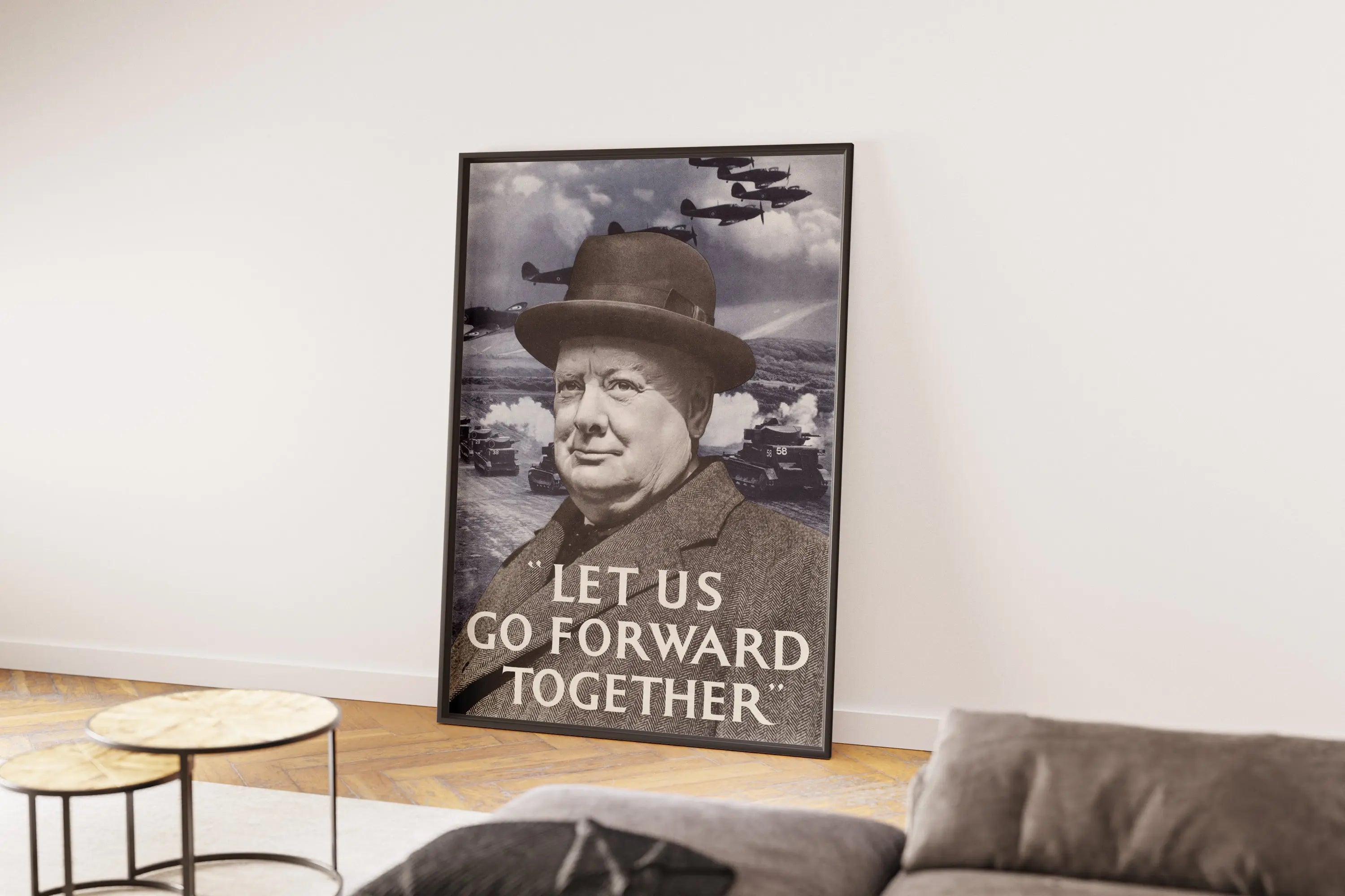 "Let us go Forward Together" - British WW2 Propaganda Poster TheHistoryPrint