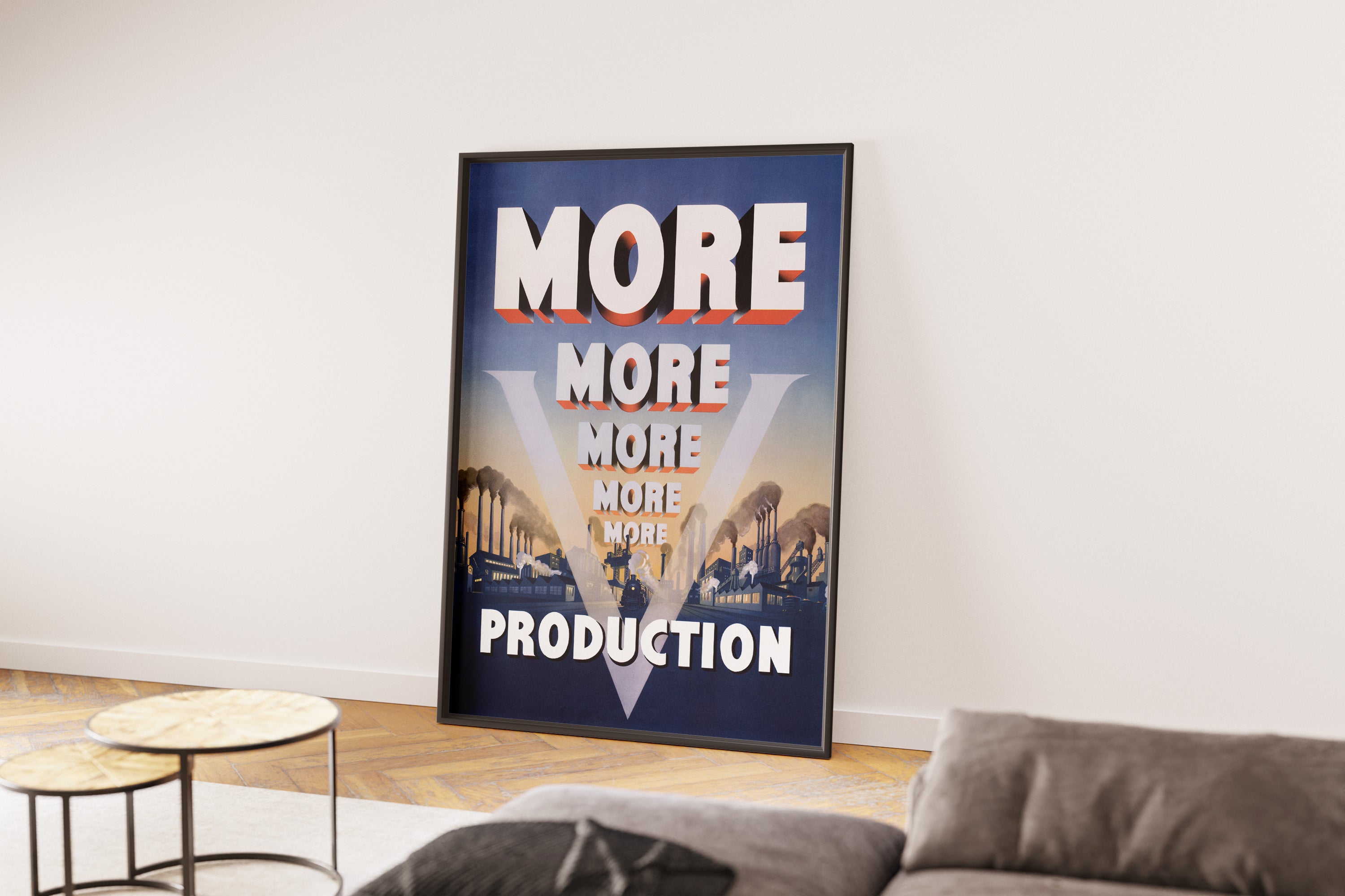 "More, More, More" - Allied WW2 Propaganda Poster TheHistoryPrint