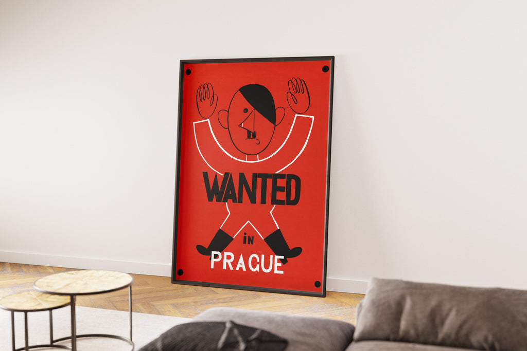 "Wanted in Prague" - Allied WW2 Propaganda Poster TheHistoryPrint
