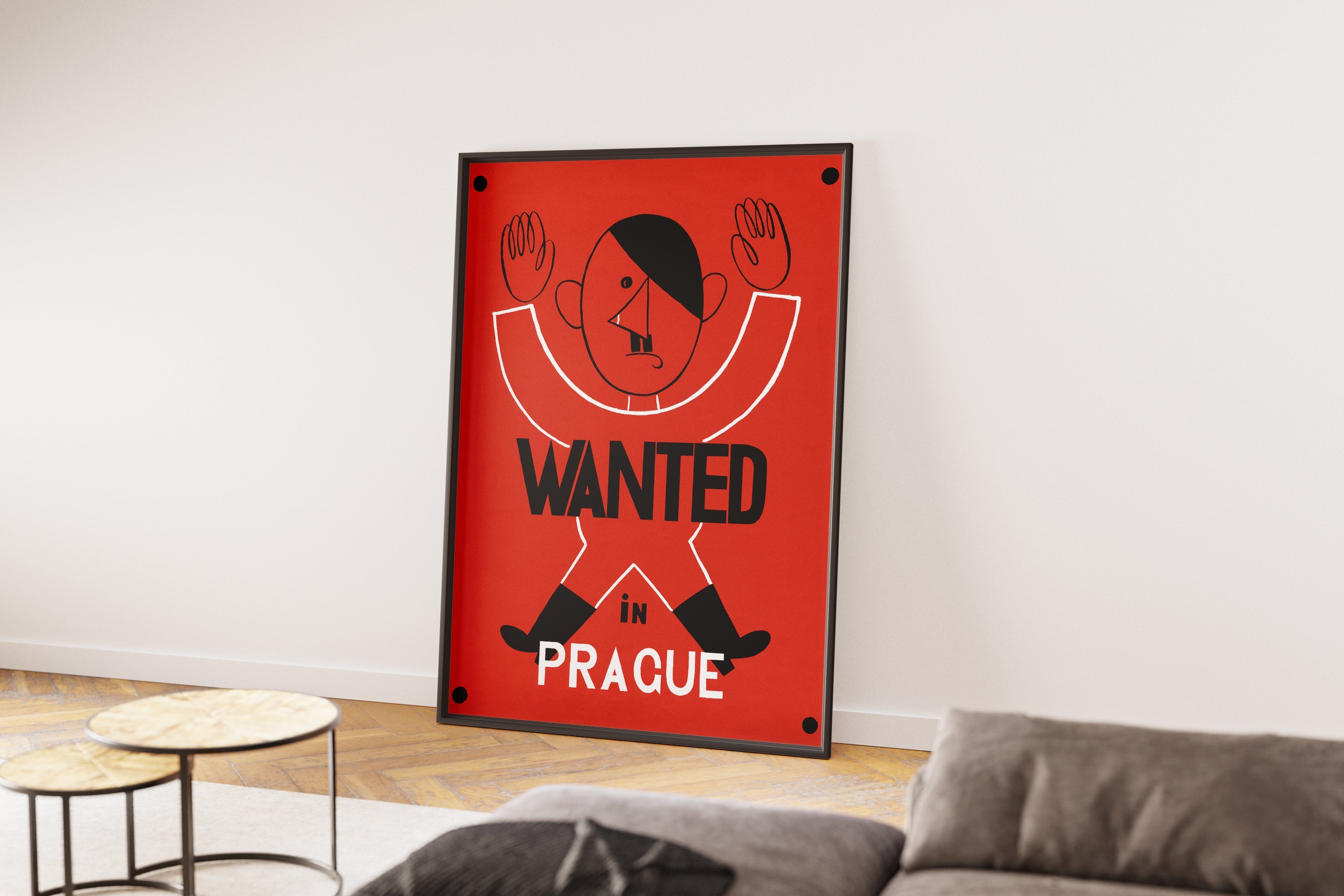 "Wanted in Prague" - Allied WW2 Propaganda Poster TheHistoryPrint