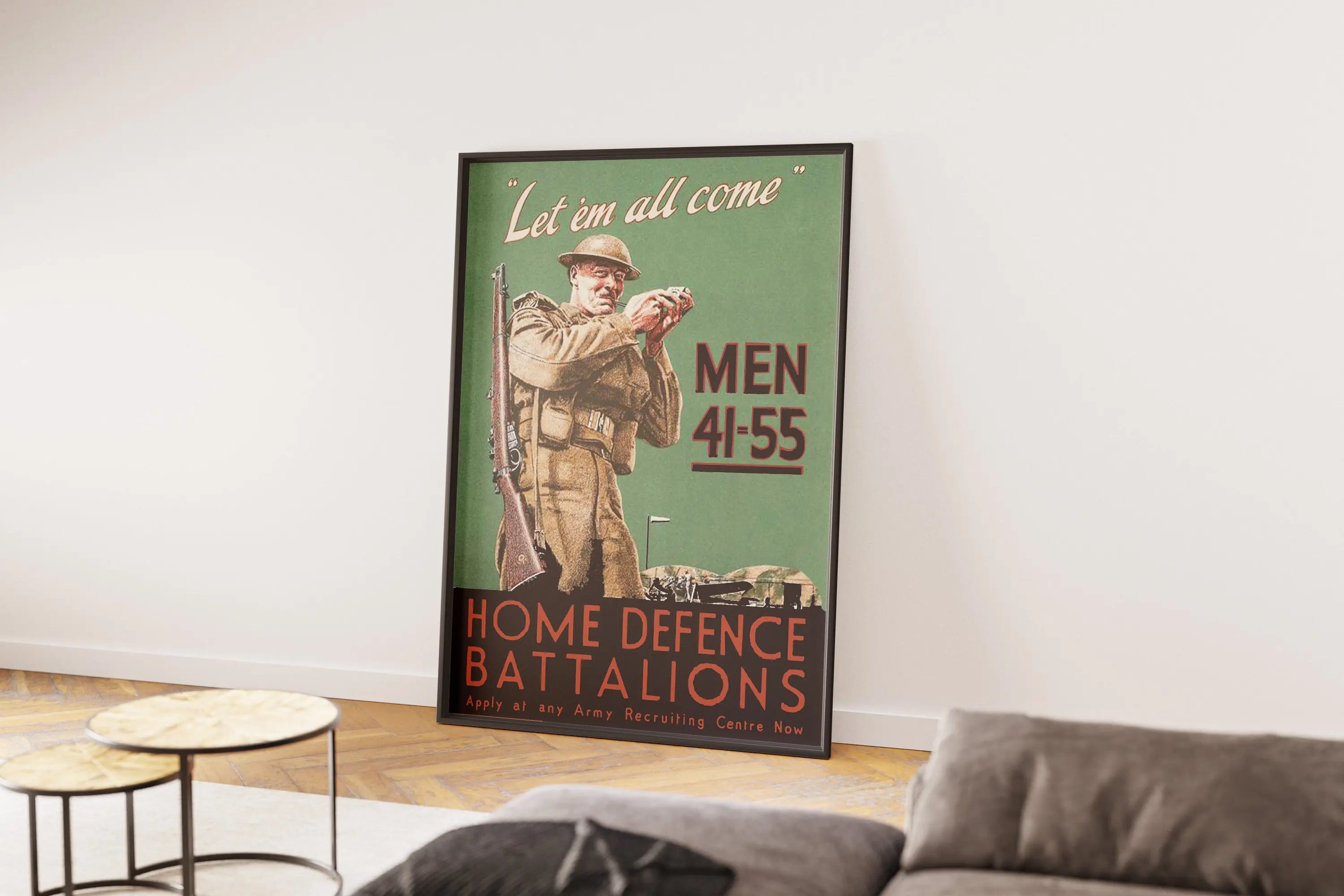 "Home Defence Battalions" - British WW2 Propaganda Poster TheHistoryPrint