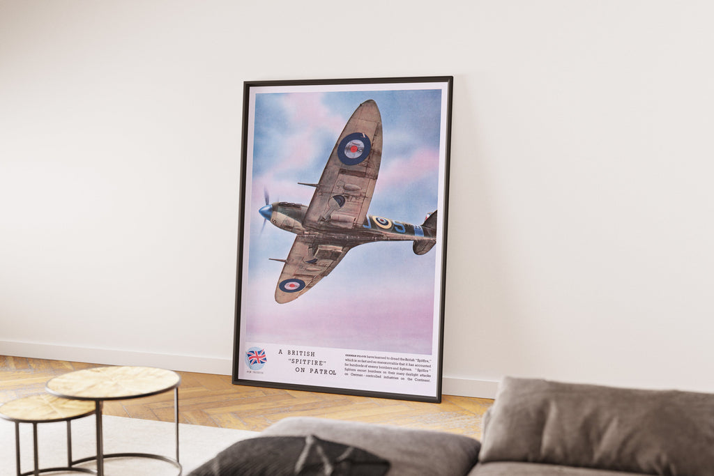 "Spitfire in Action" - British WW2 Propaganda Poster TheHistoryPrint