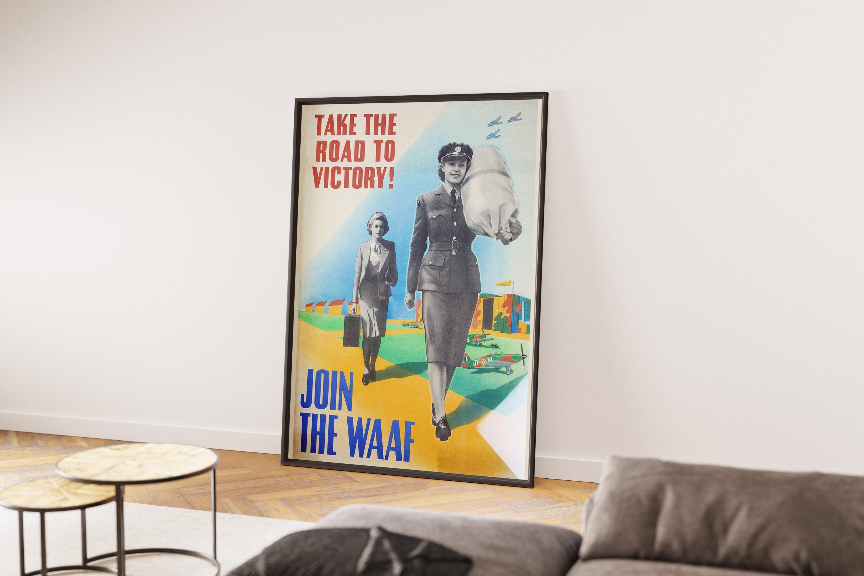 "Women's Auxiliary Air Force" - British WW2 Propaganda Poster TheHistoryPrint
