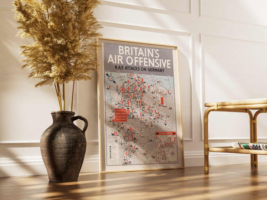 "Britain's Air Offensive" - British WW2 Propaganda Poster TheHistoryPrint