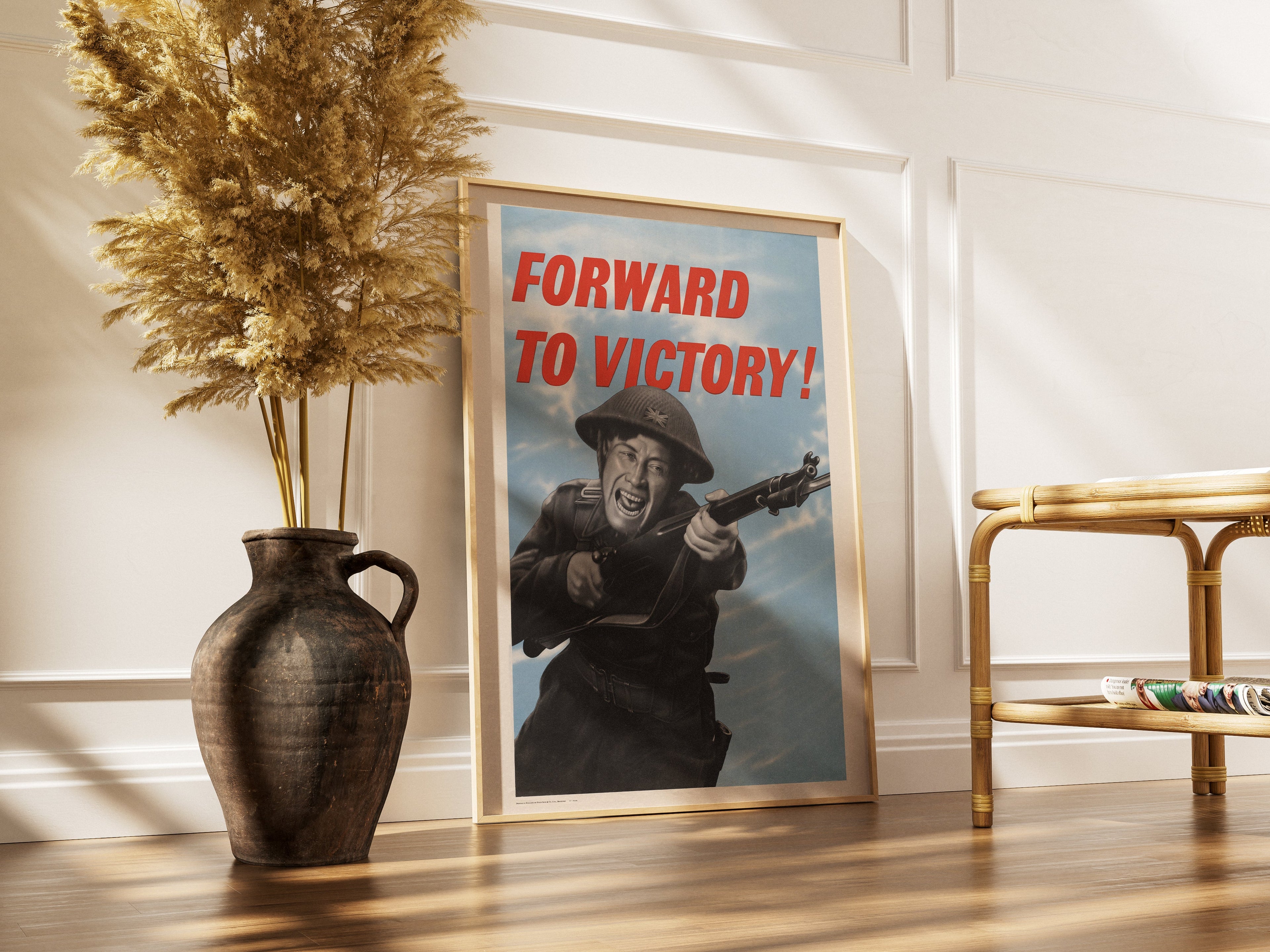 "Forward to Victory" - British WW2 Propaganda Poster TheHistoryPrint