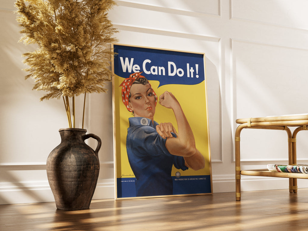 "Rosie! We can do it!" - US WW2 Propaganda Poster TheHistoryPrint