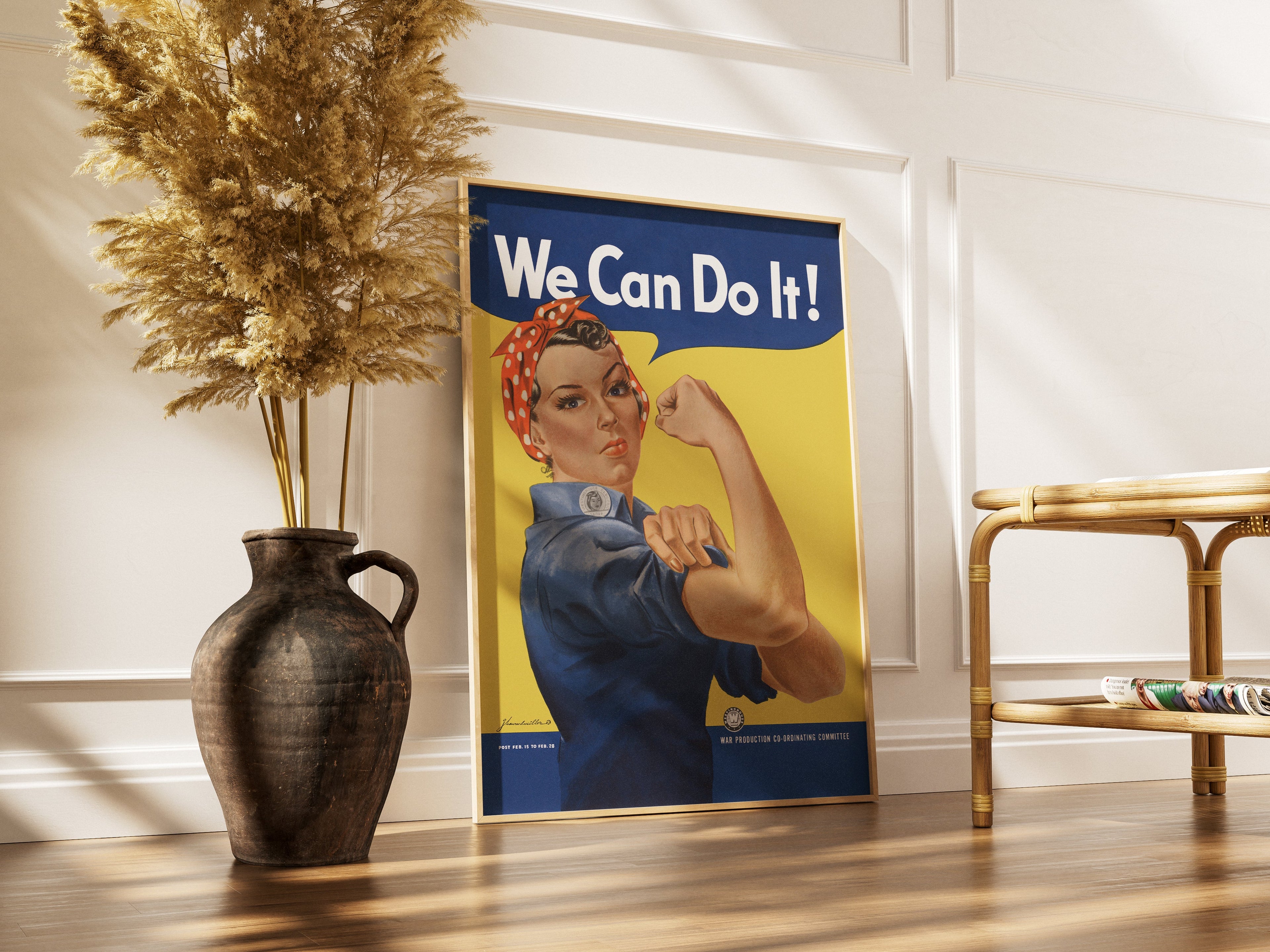 "Rosie! We can do it!" - US WW2 Propaganda Poster TheHistoryPrint