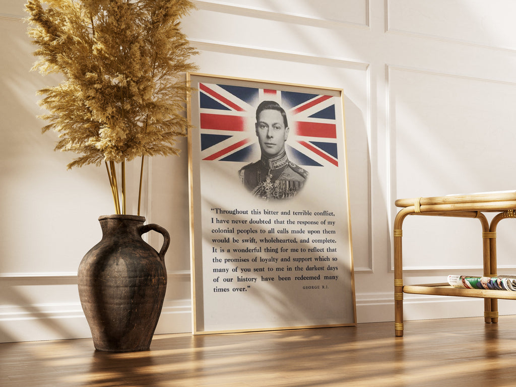 "The Kings Speech" - British WW2 Propaganda Poster TheHistoryPrint