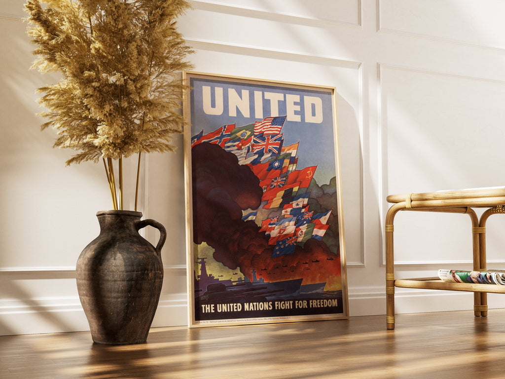 "United Nations" - Allied WW2 Propaganda Poster TheHistoryPrint