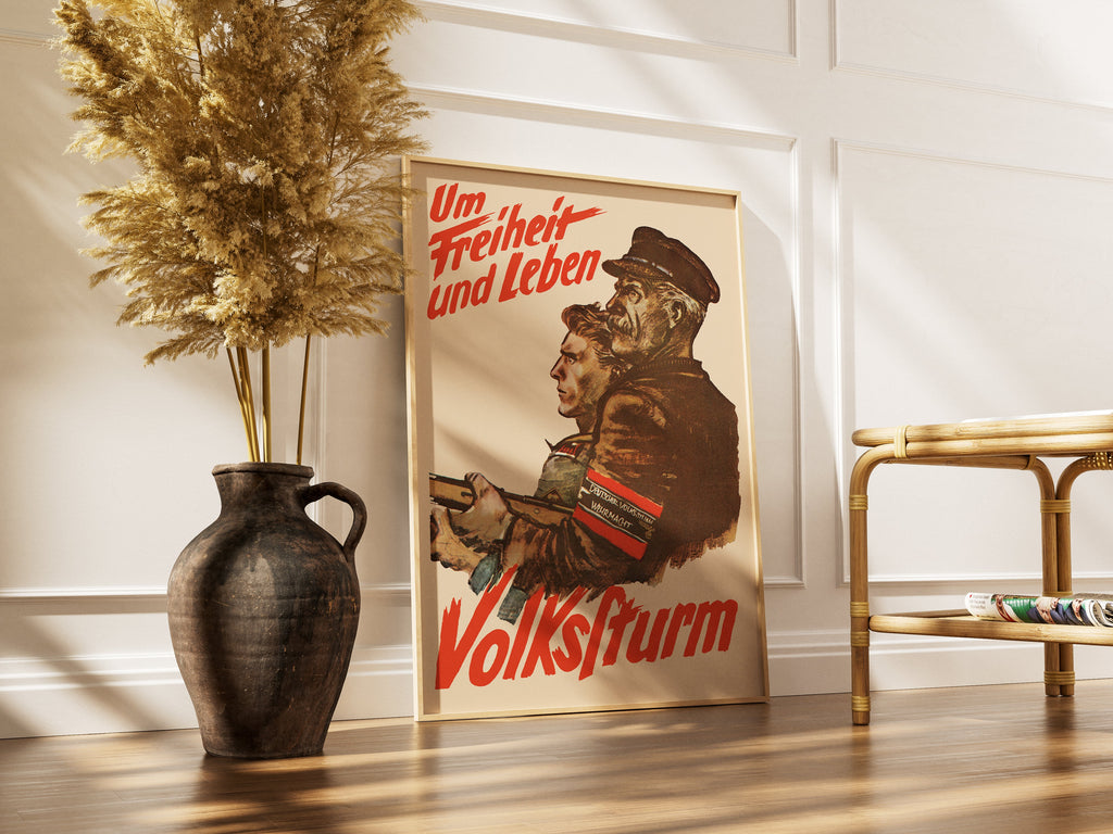 "Volkstrum" - German WW2 Propaganda Poster TheHistoryPrint