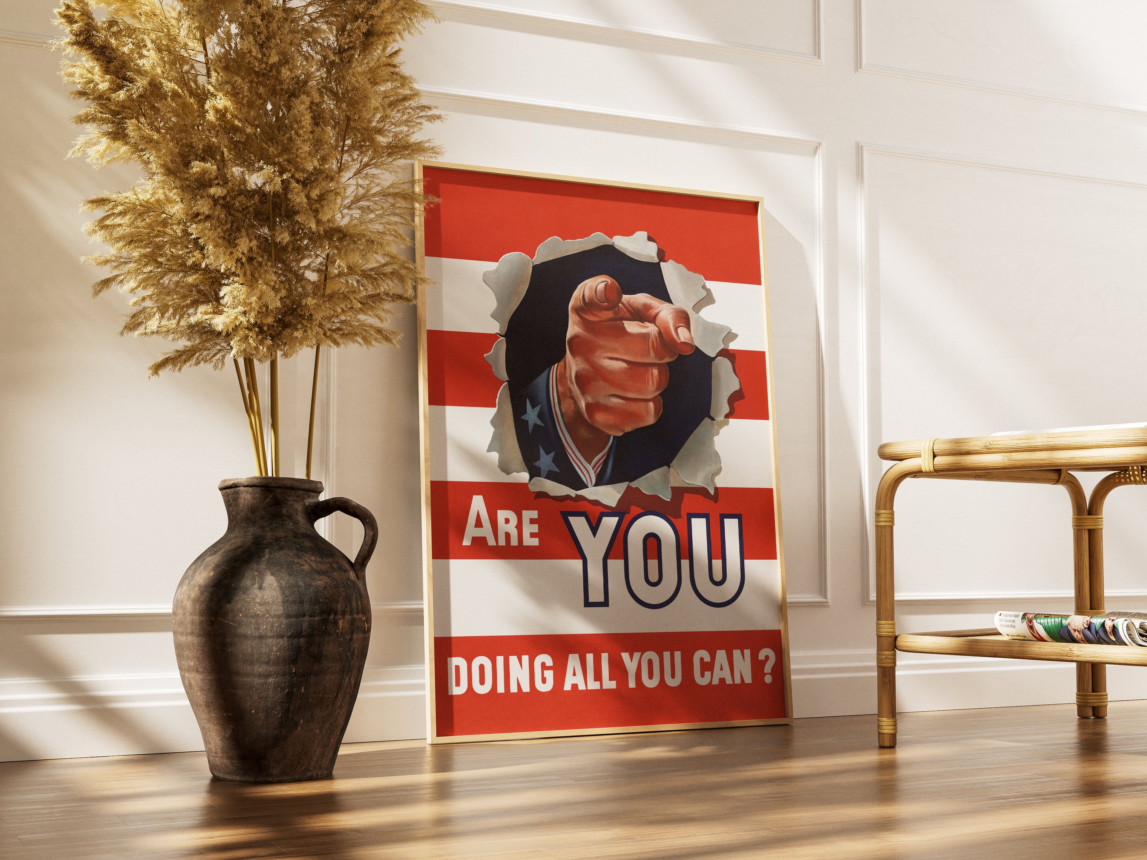 "Are you Doing all you Can" - US WW2 Propaganda Poster TheHistoryPrint
