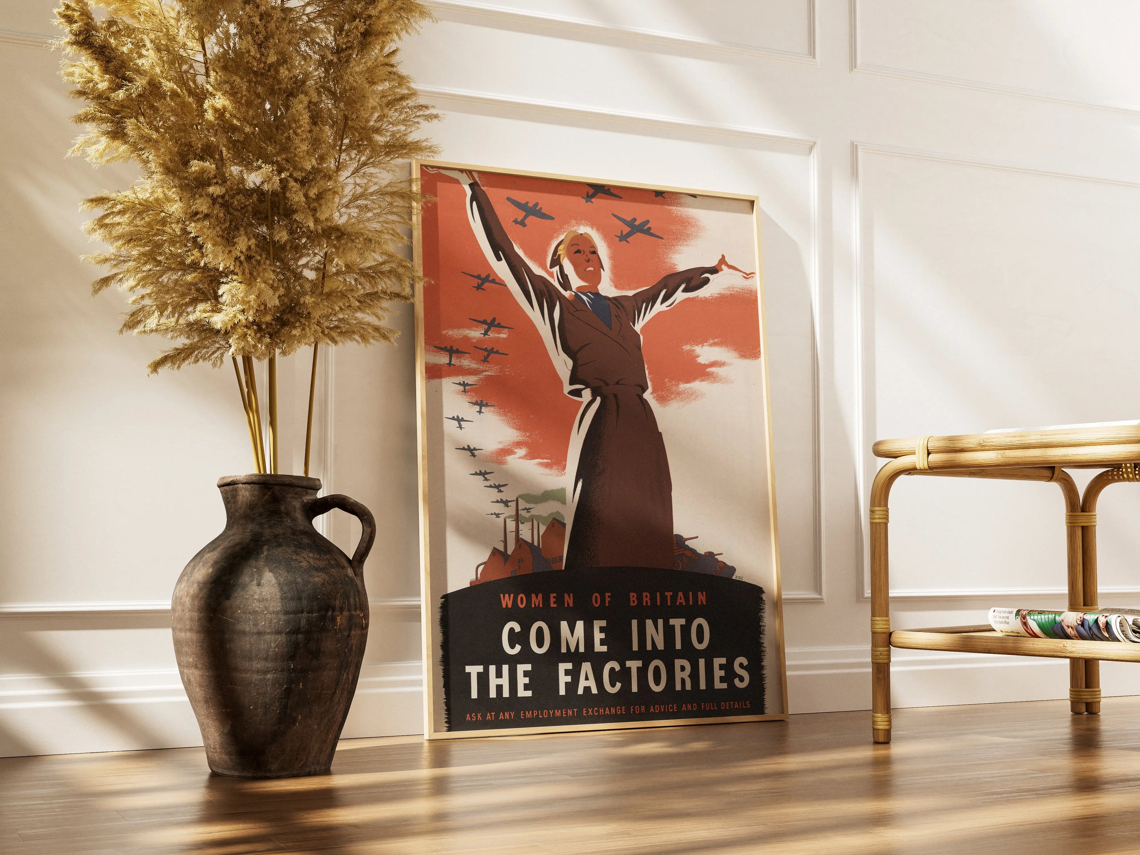 "Come into the Factories" - British WW2 Propaganda Poster TheHistoryPrint