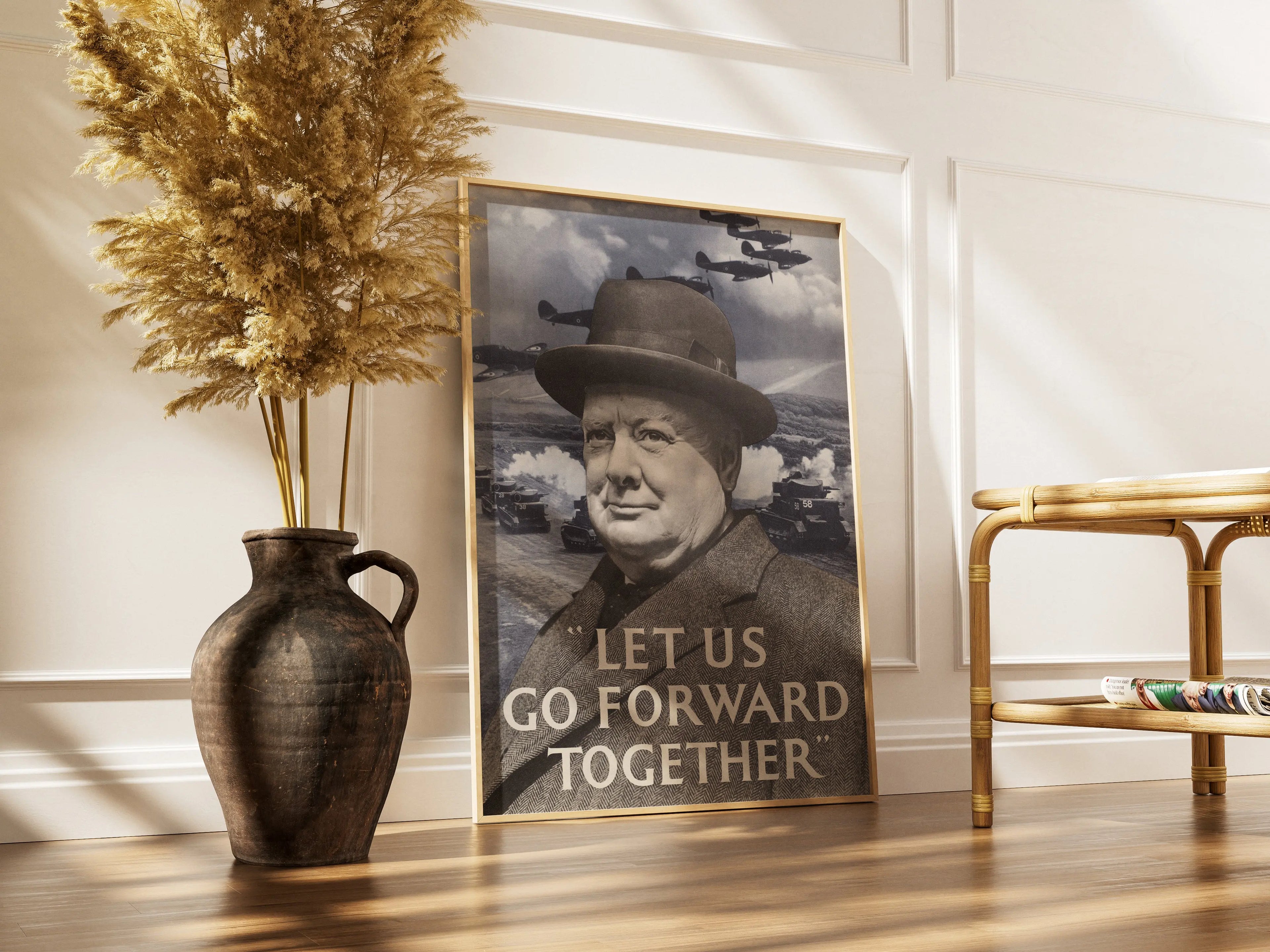 "Let us go Forward Together" - British WW2 Propaganda Poster TheHistoryPrint
