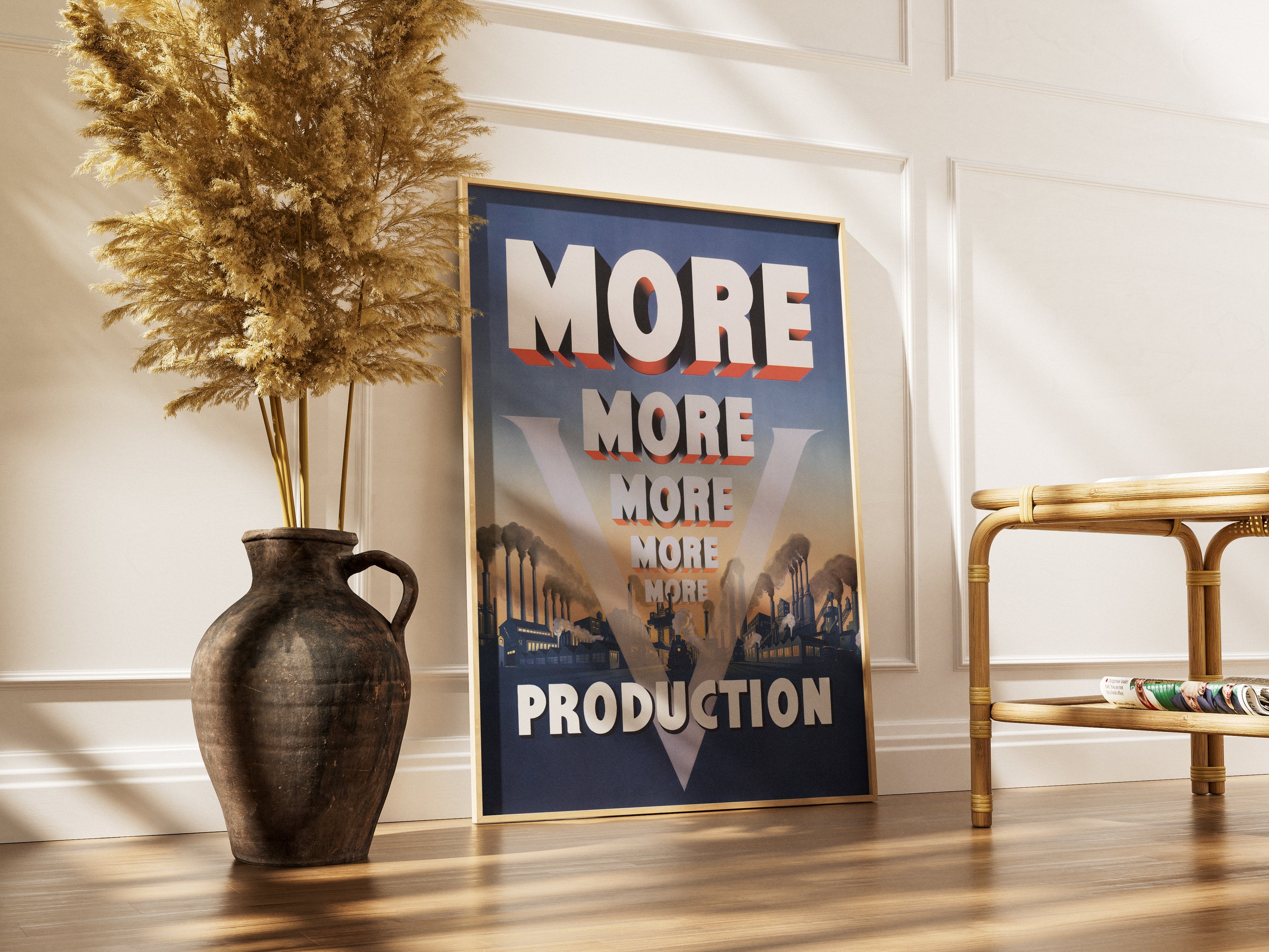 "More, More, More" - Allied WW2 Propaganda Poster TheHistoryPrint