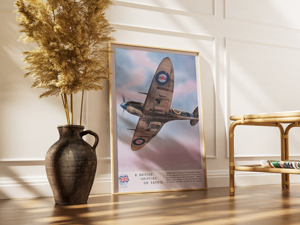 "Spitfire in Action" - British WW2 Propaganda Poster TheHistoryPrint