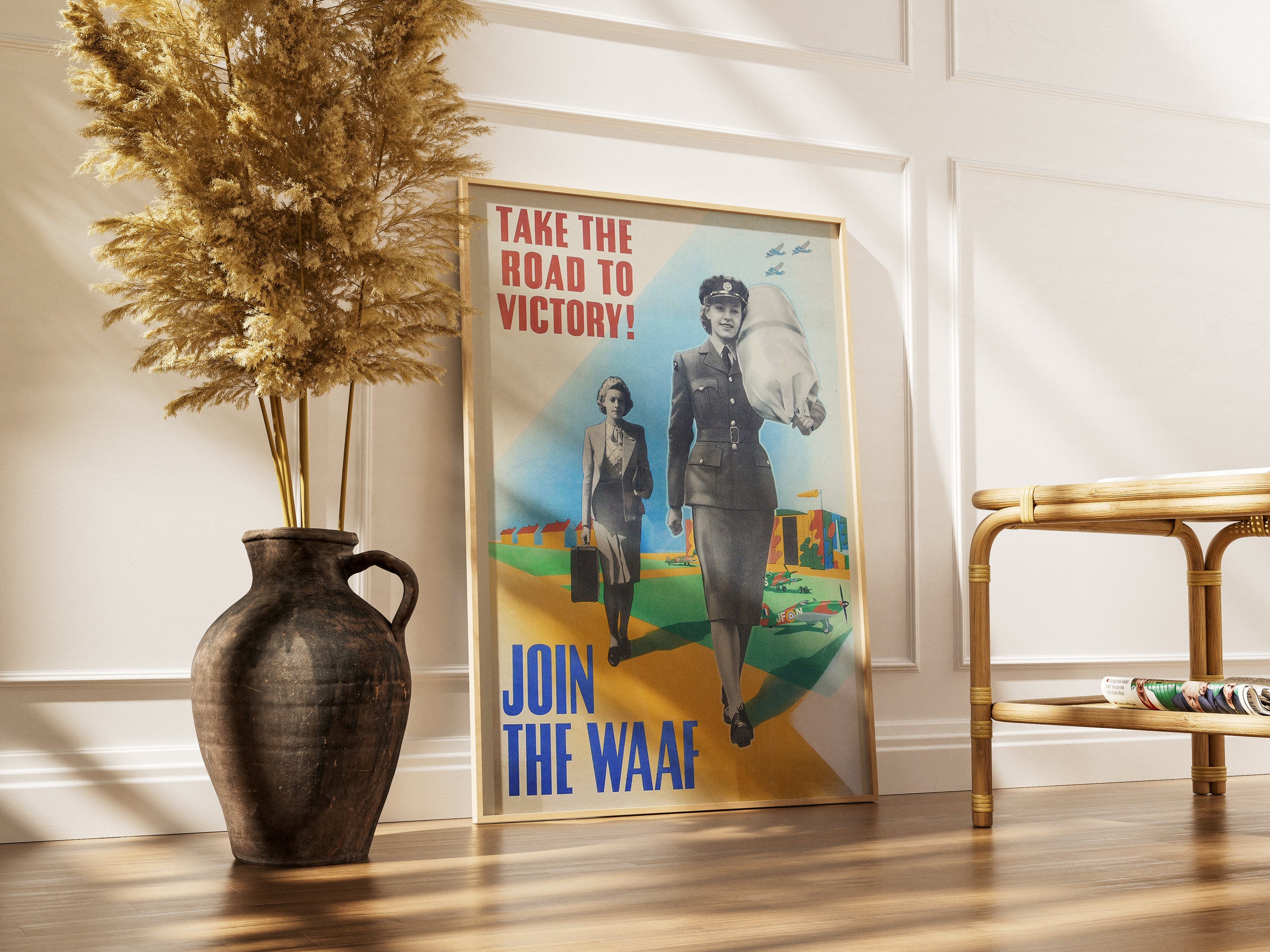 "Women's Auxiliary Air Force" - British WW2 Propaganda Poster TheHistoryPrint