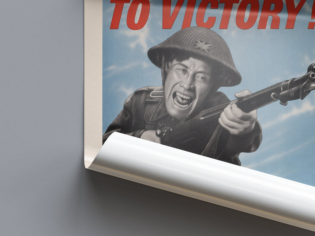 "Forward to Victory" - British WW2 Propaganda Poster TheHistoryPrint