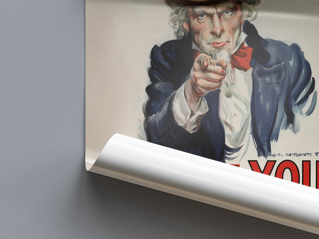 "I Want You" - US WW2 Propaganda Poster TheHistoryPrint
