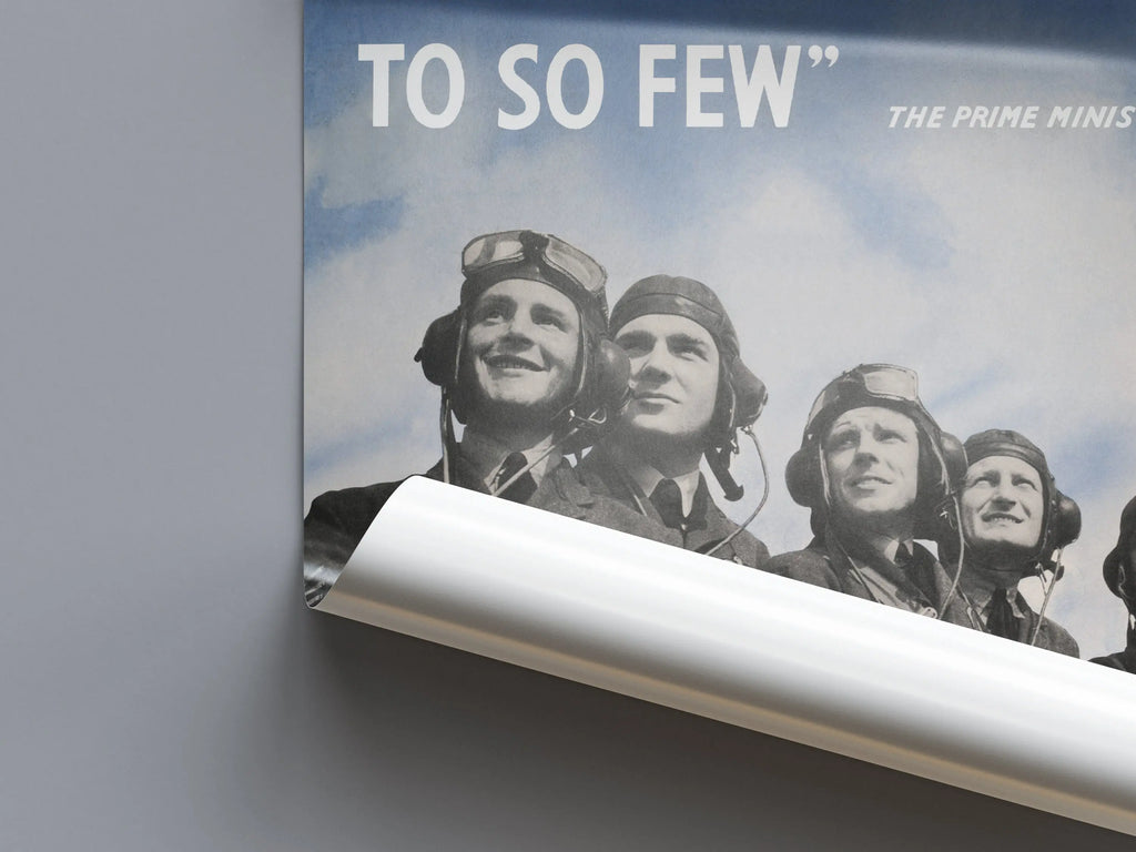 "Never was so much Owed" - British WW2 Propaganda Poster TheHistoryPrint