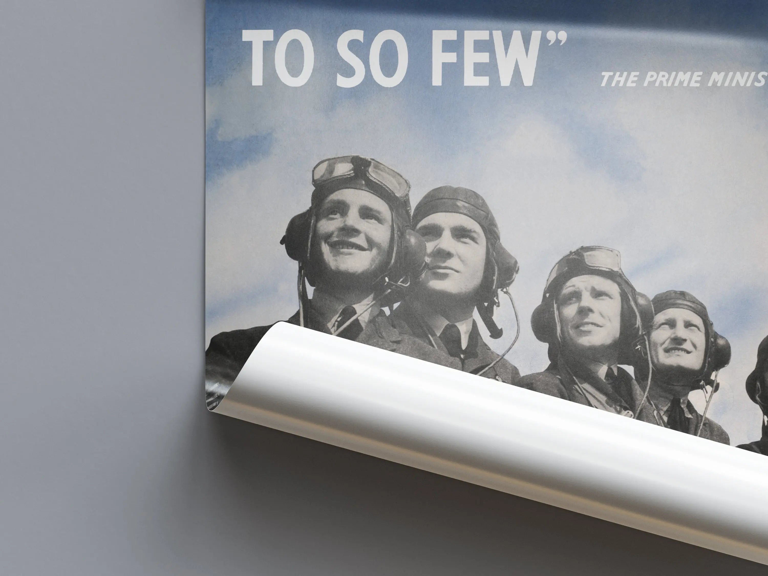 "Never was so much Owed" - British WW2 Propaganda Poster TheHistoryPrint