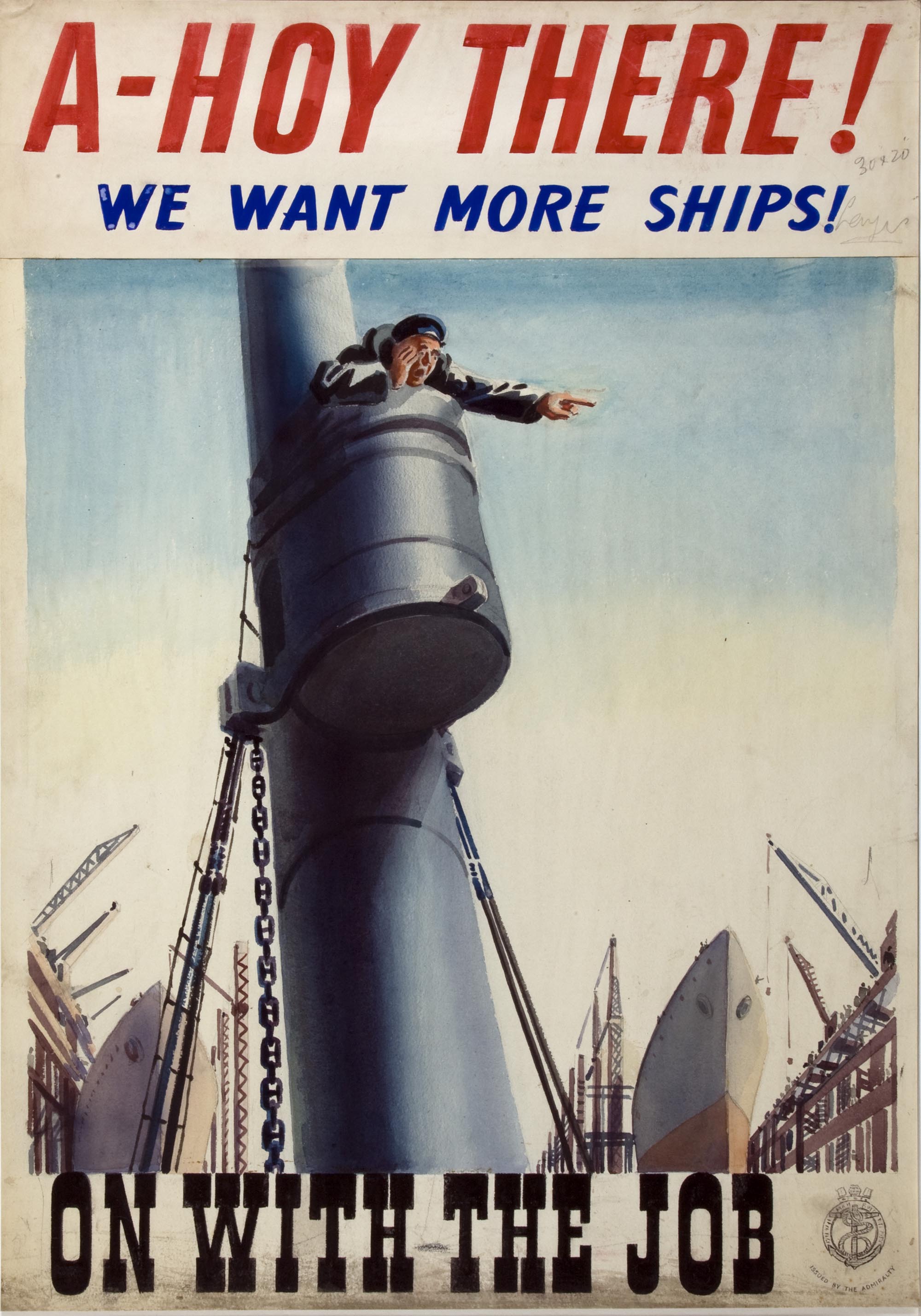 "We Want More Ships!" - WW2 American Shipbuilding Propaganda Poster TheHistoryPrint