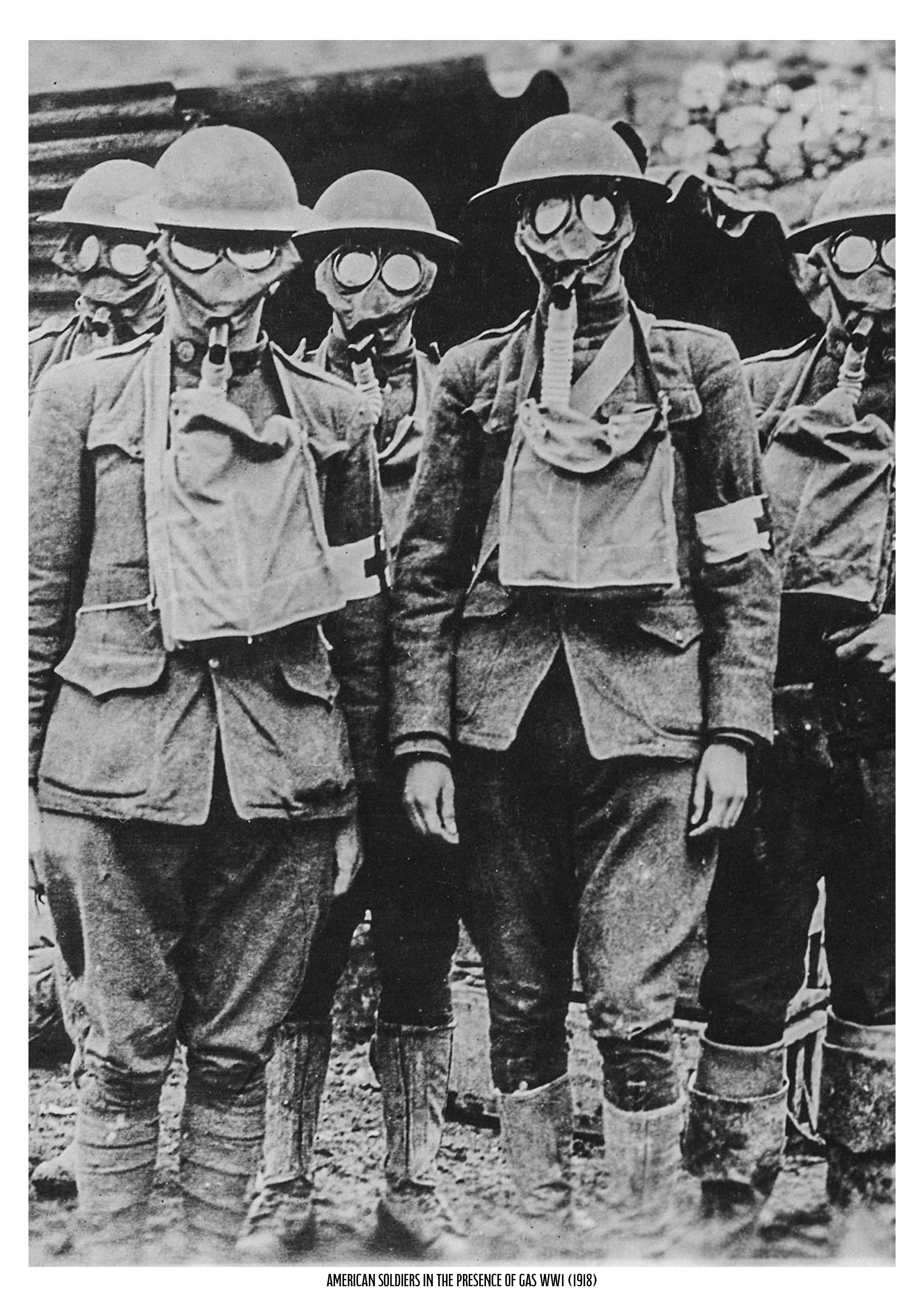 American Soldiers in Presence of Gas | Historical Print | WW1 Historical Print