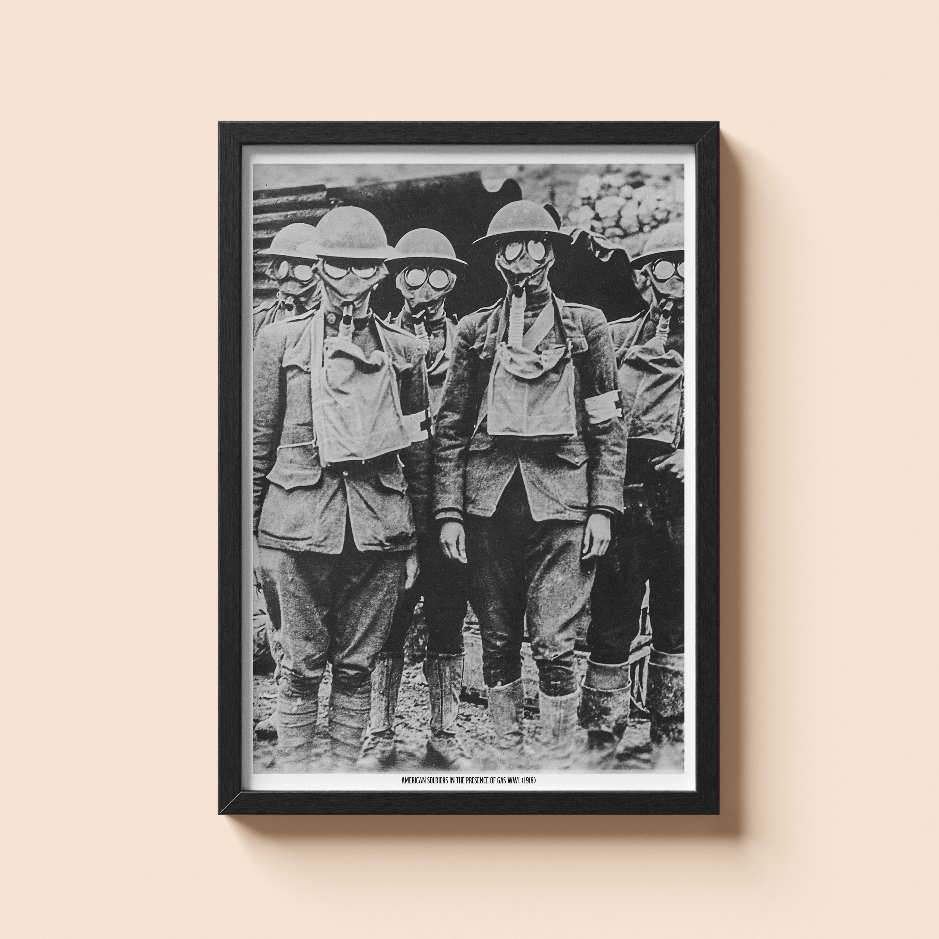 American Soldiers in Presence of Gas | Historical Print | WW1 Historical Print