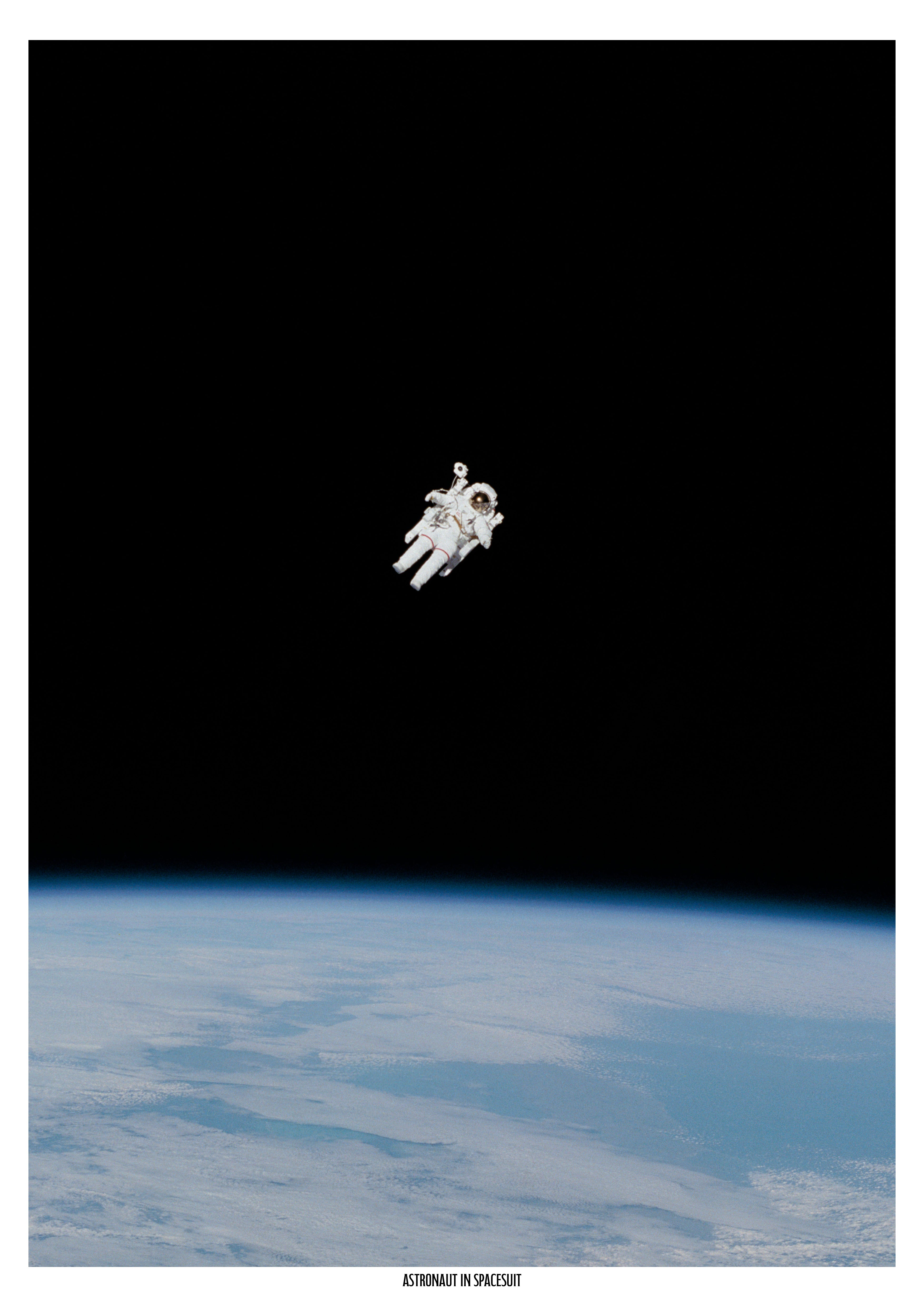 Astronaut in Space | Historical Print | Mid Century Historical Print