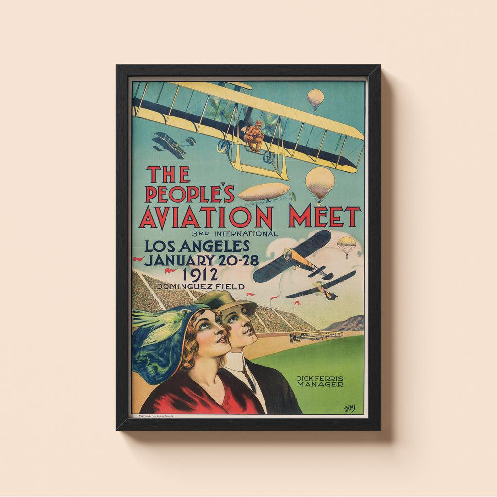 "People's Aviation Meet 1912" - Classic Airline Posters