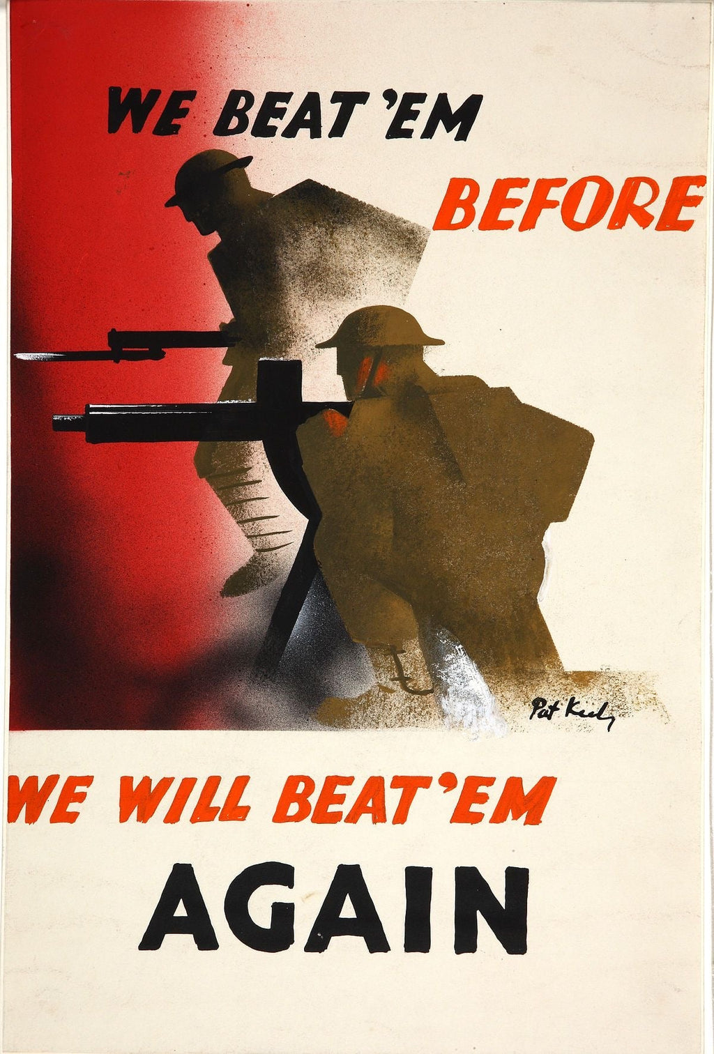 "Beat them Again" - British WW2 Propaganda Poster TheHistoryPrint