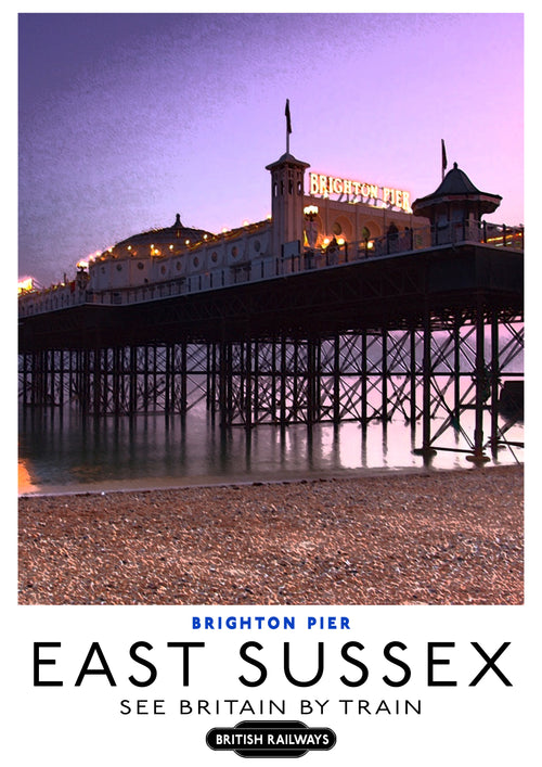 "Brighton Pier" - Classic Vintage Travel Poster TheHistoryPrint