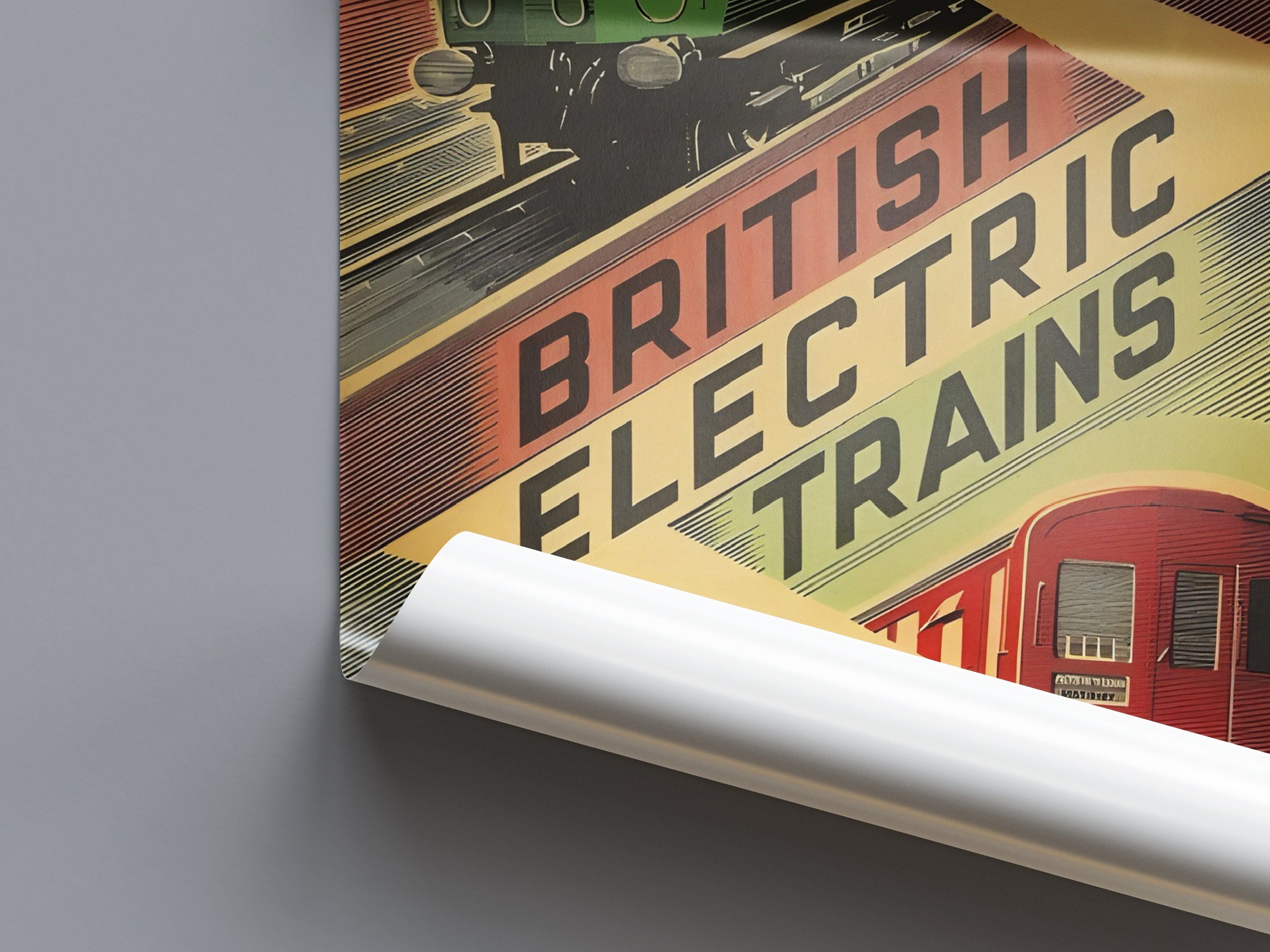 "British Electric Trains" - Classic Railway Posters TheHistoryPrint