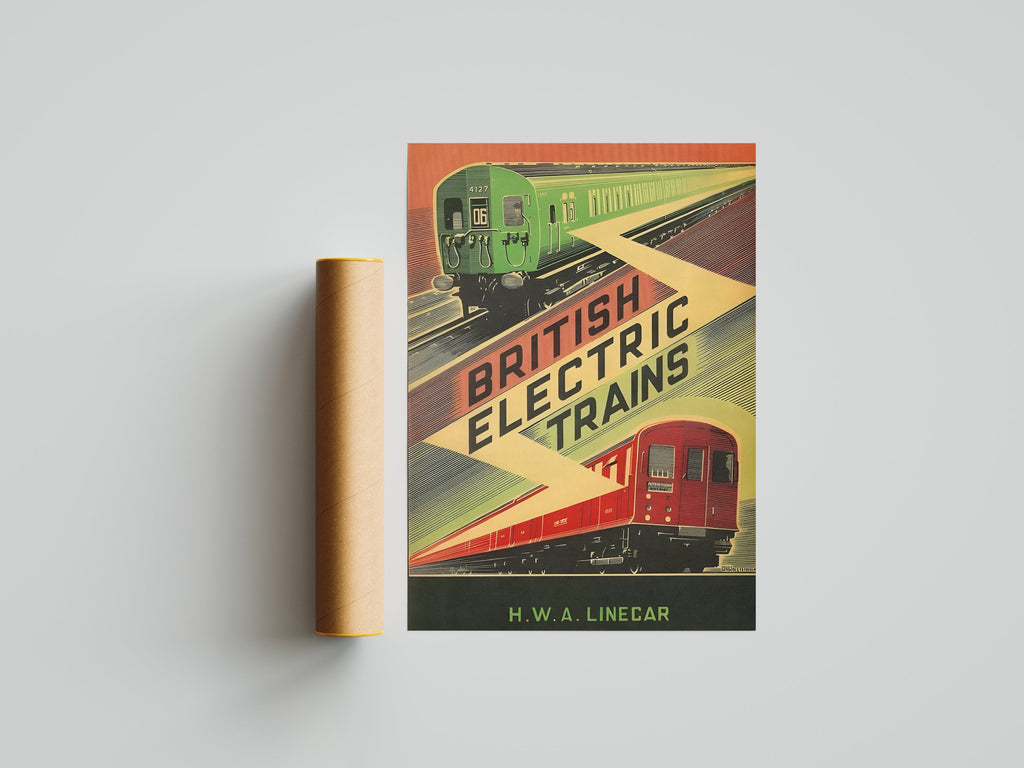 "British Electric Trains" - Classic Railway Posters TheHistoryPrint
