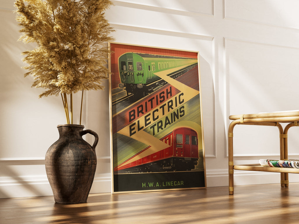 "British Electric Trains" - Classic Railway Posters TheHistoryPrint