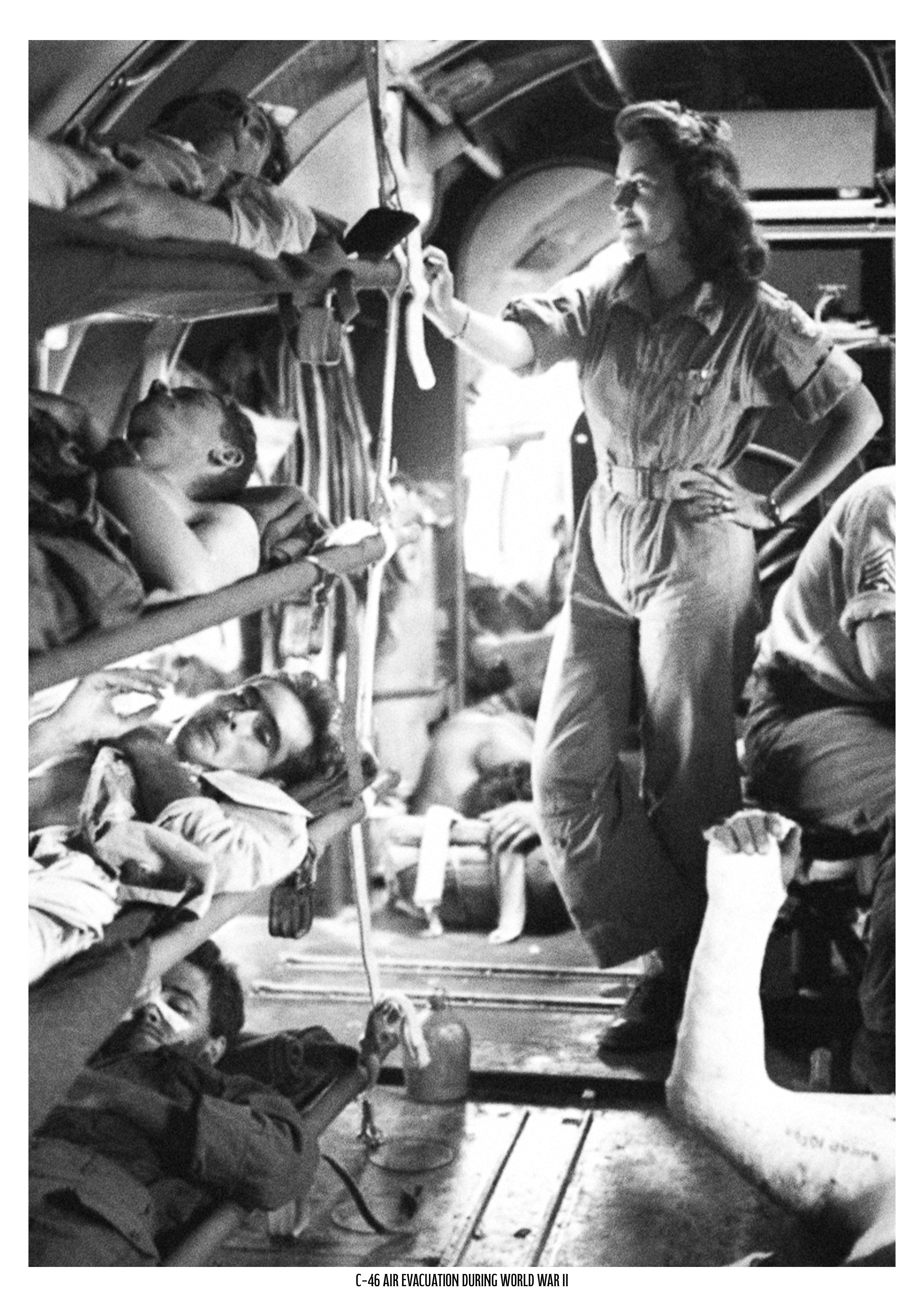 C-46 Medical Airlift Evacuation | Historical Print | WW2 Historical Print