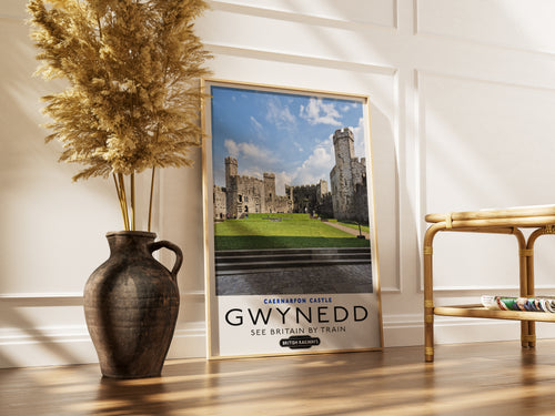 "Caernarfon Castle" - Classic Vintage Travel Poster TheHistoryPrint