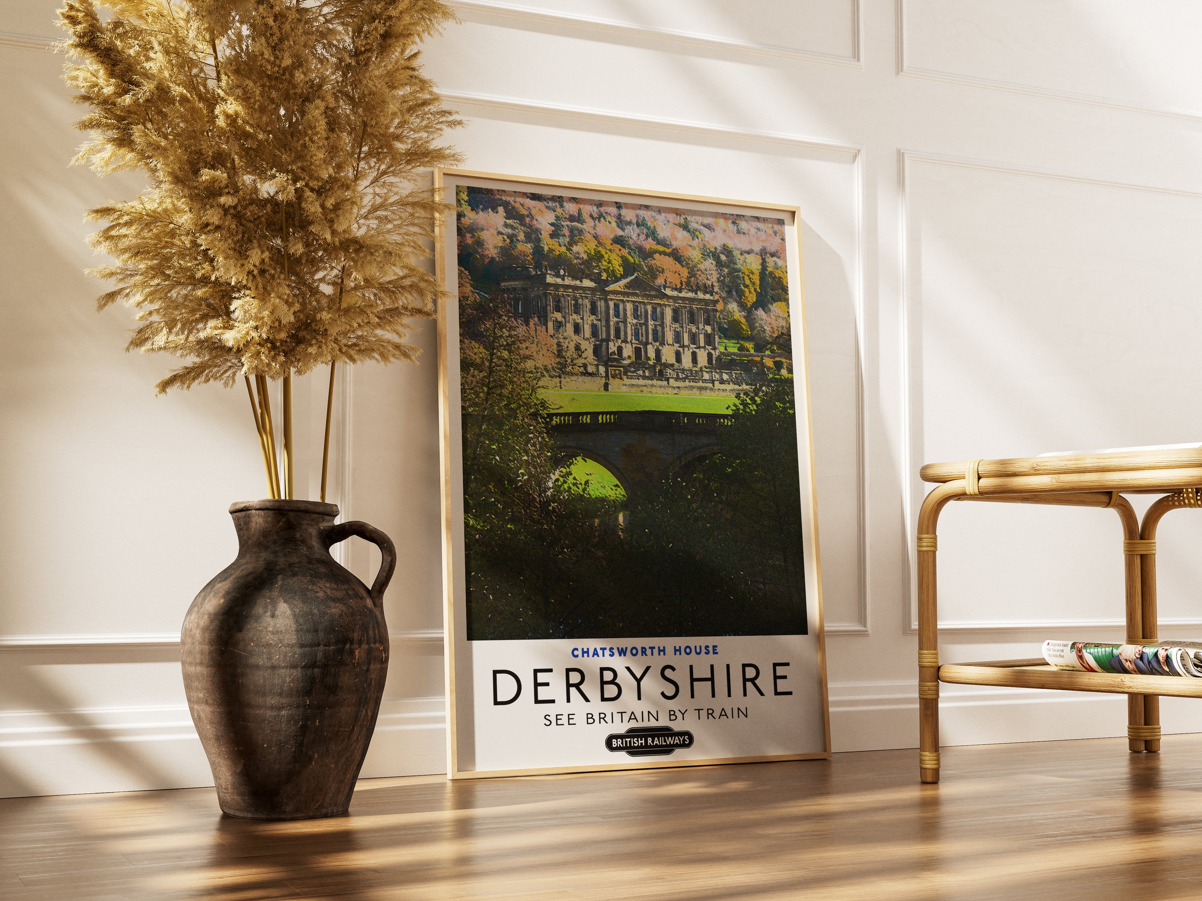 "Chatsworth House" - Classic Vintage Travel Poster TheHistoryPrint