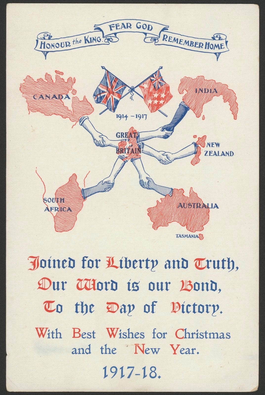 "Christmas Wishes 1917" - Allied WW1 Propaganda Poster TheHistoryPrint