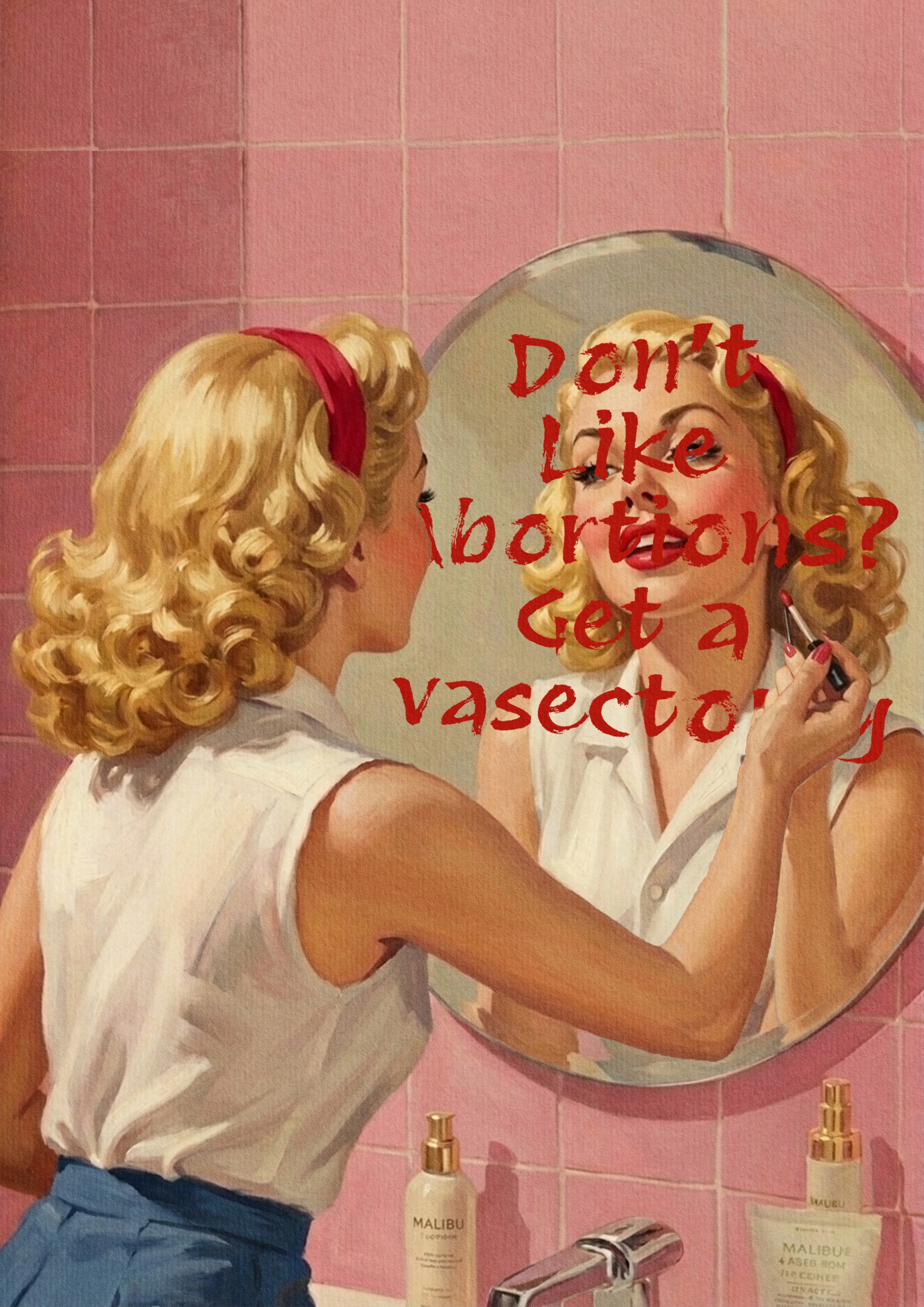 Don't Like Abortions? Poster | Fashion Magazine Wall Art | Vintage Fashion Poster | Trendy Girly Minimalist Decor | Retro Vogue Poster