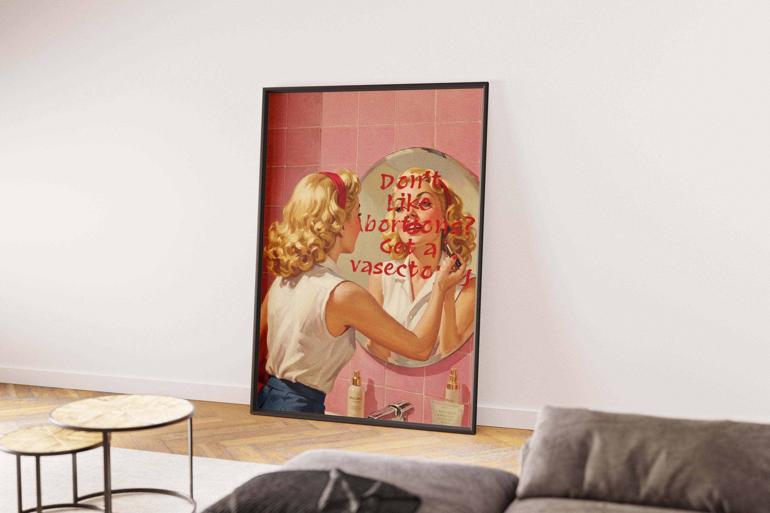 Don't Like Abortions? Poster | Fashion Magazine Wall Art | Vintage Fashion Poster | Trendy Girly Minimalist Decor | Retro Vogue Poster